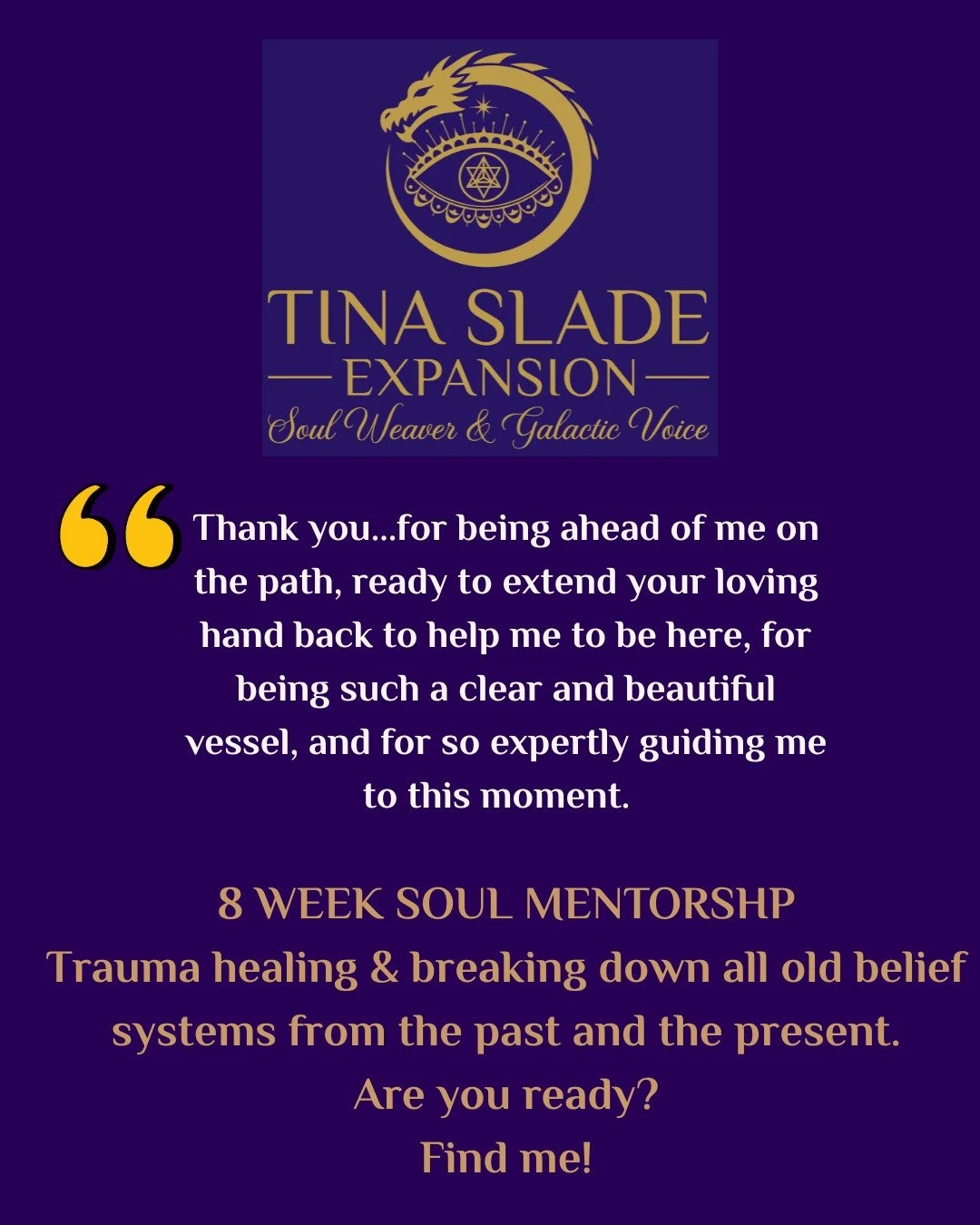 8-Week Soul Temple Mentorship

These 8 weeks are not casual. They are sacred.

When we contract together, I am fully invested in you. In your becoming, in your unraveling, in your return. This is not surface-level work. This is devotion. Together, we