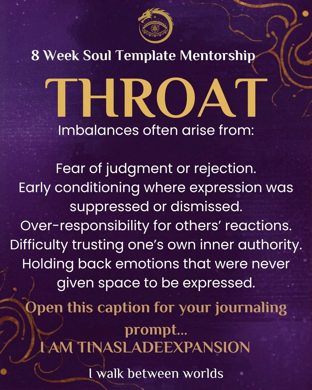 Journalling Prompts
What truth am I holding back from expressing, and what would shift in my life if I finally allowed it to be spoken fully?
Where am I betraying my inner voice to maintain comfort, approval, or belonging&mdash;and what is the cost o