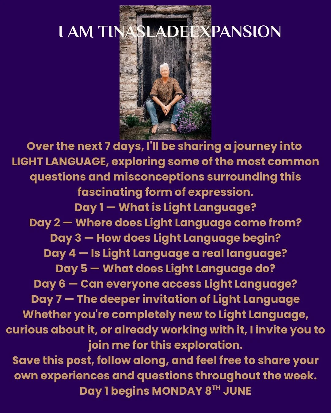 Follow me as I de-mystify the coding of our Soul's voice.
#LightLanguage #LightCodes #SoulLanguage#SpiritualAwakening
#ConsciousnessExpansion
#EnergyHealing
#SpiritualGrowth
#AwakenYourSoul
#HigherConsciousness
#IntuitiveLiving
#QuantumHealing
#SoulJ
