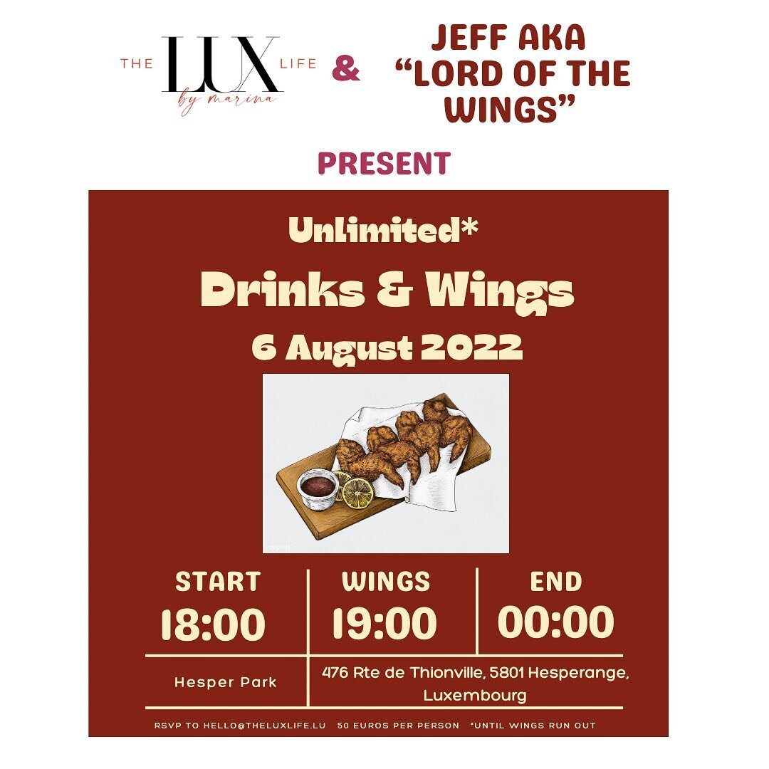 🔥 Presenting something I have been SO excited about. Jeff is a good friend of mine who happens to also be one of the best chefs I know&hellip;as a one off limited event, he is showcasing his wings at the gorgeous Hesper Park, let me tell you, his wi