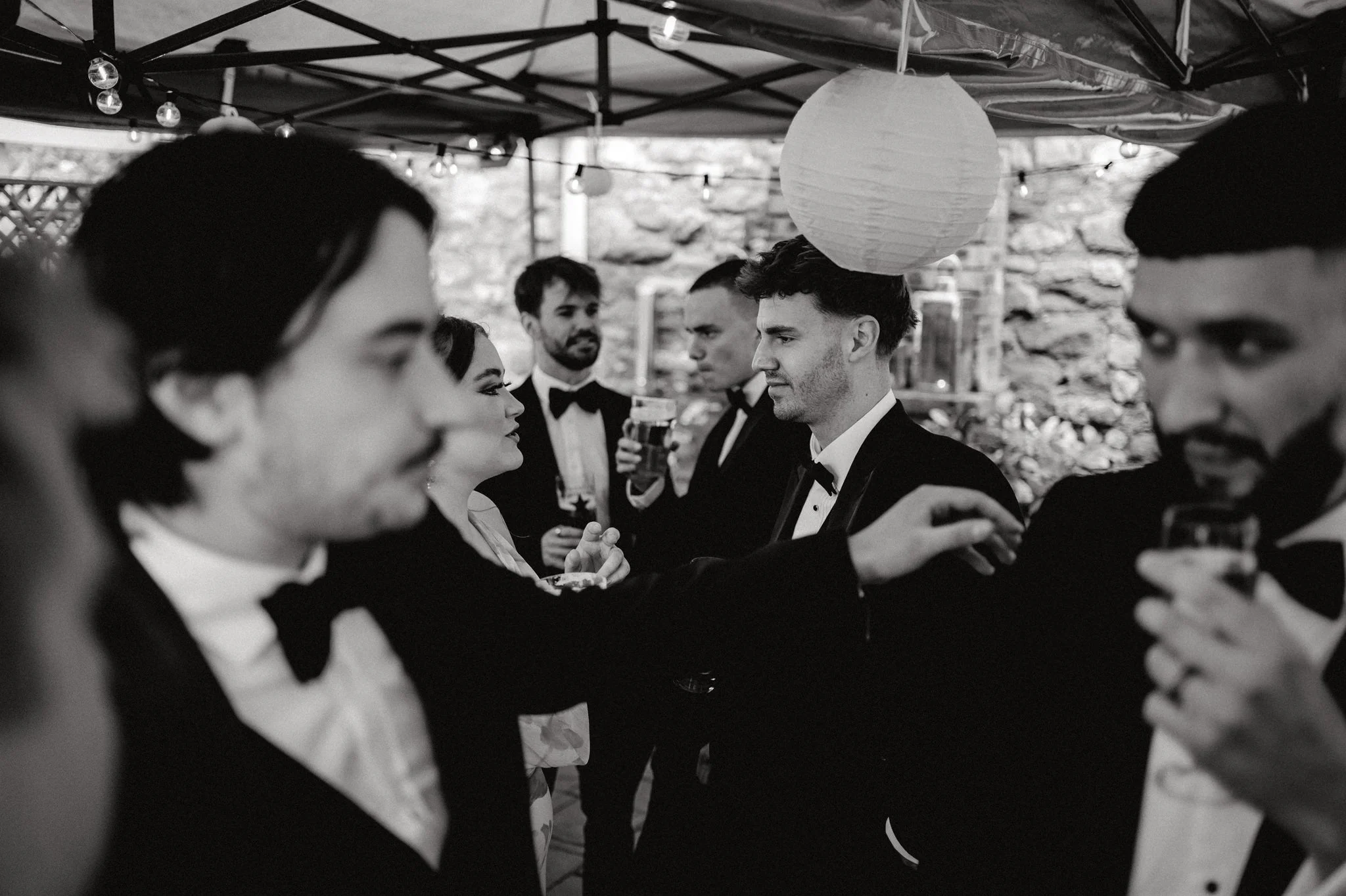 Guests at a wedding at the radnor rooms in bristol