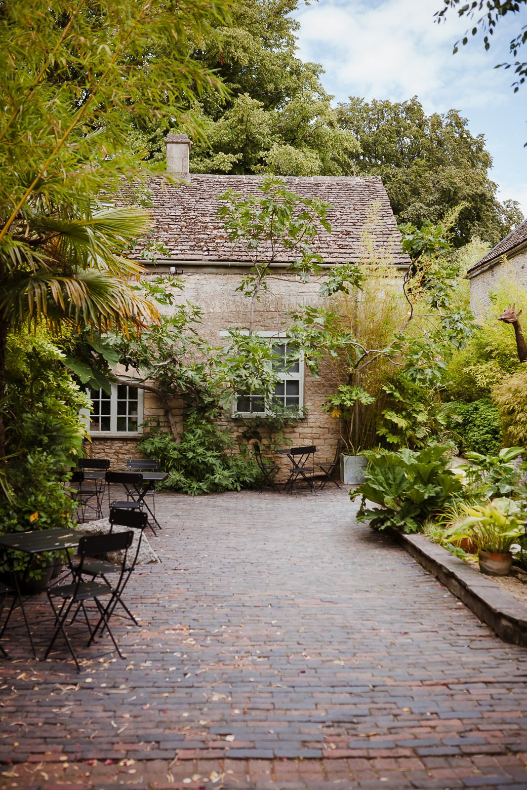 Empty courtyard at Matara wedding venue in the Cotswolds