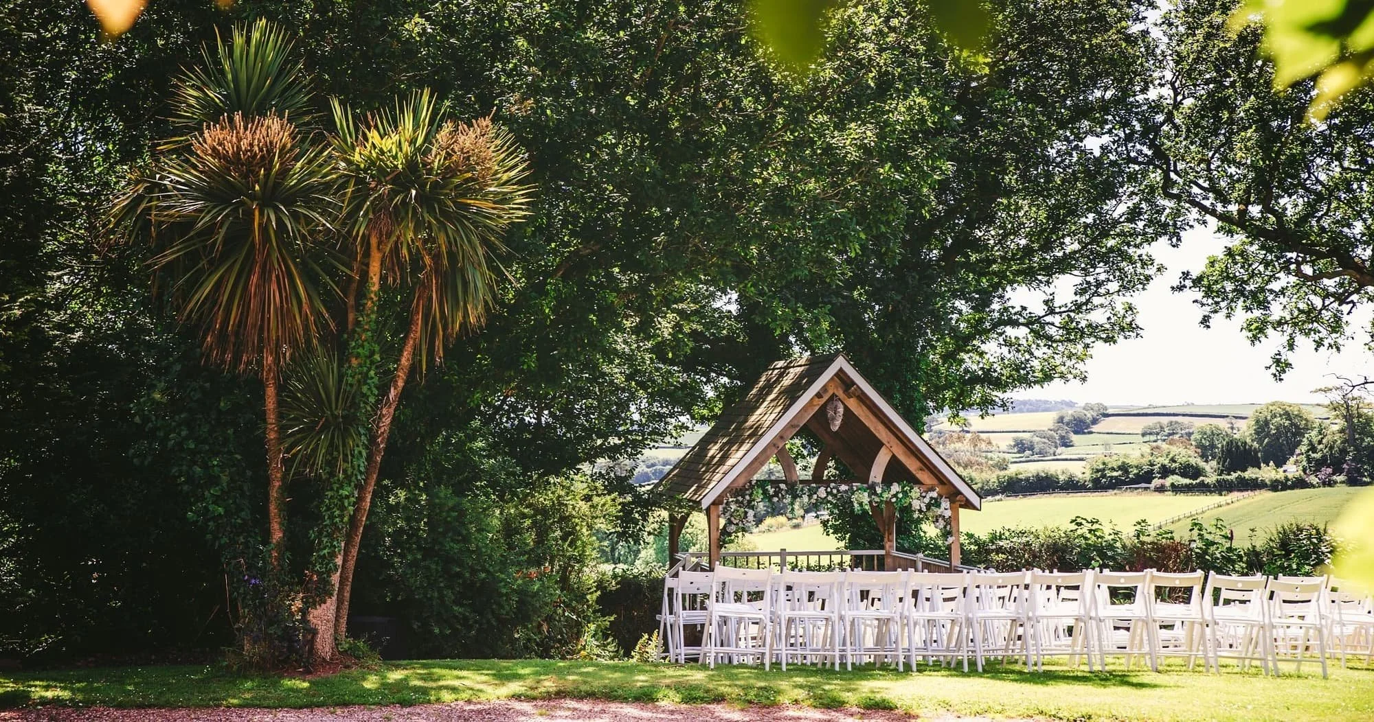 Oak frame wedding porch