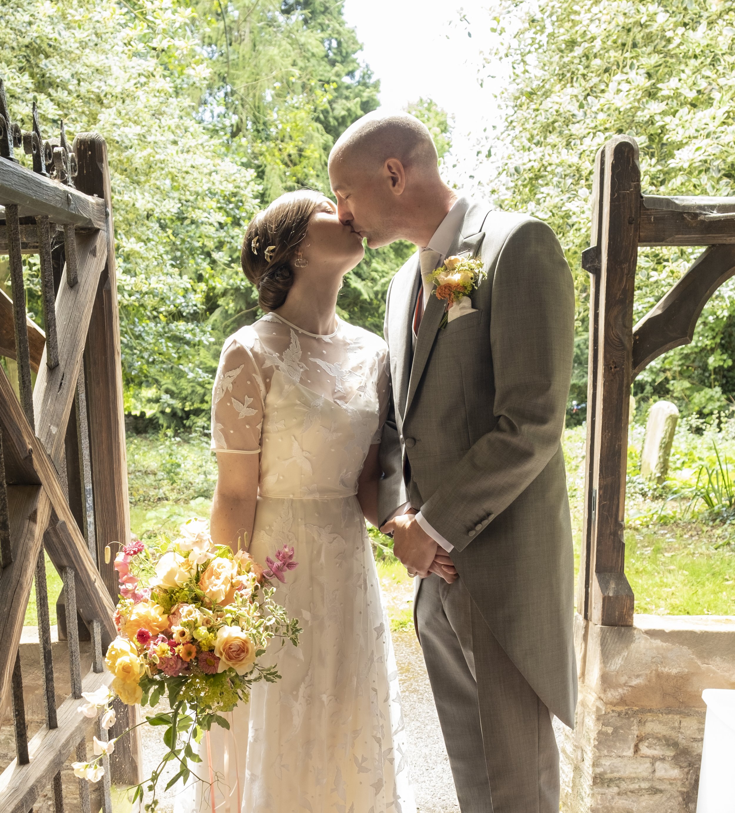 Beautiful bride Harriet wore the Bluebell wedding dress by Halfpenny London