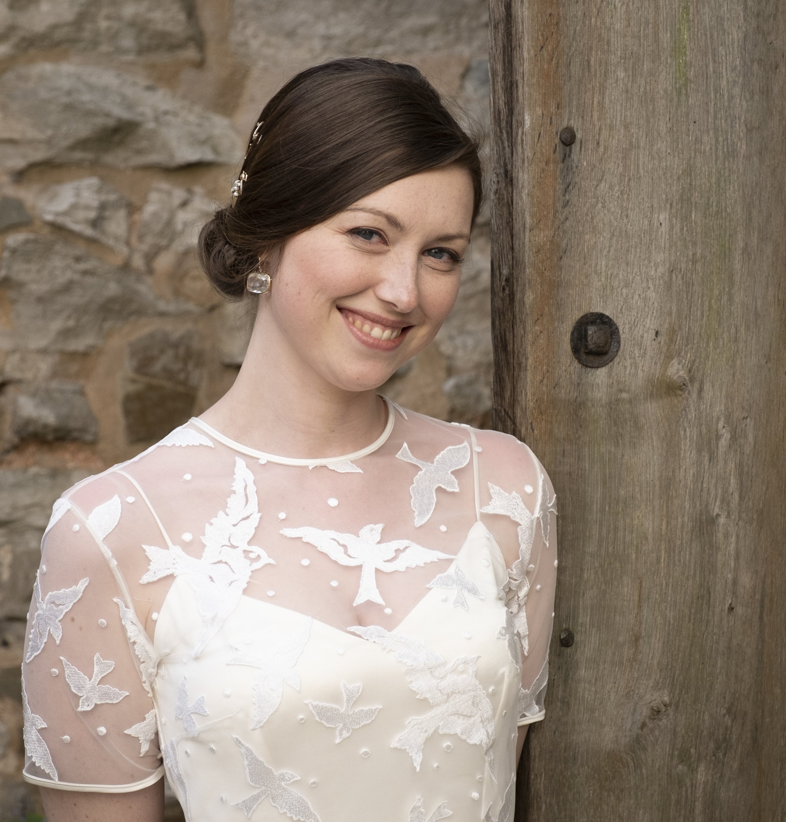 Beautiful bride Harriet wore the Bluebell wedding dress by Halfpenny London