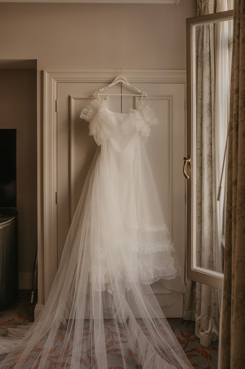 Beautiful bride Abbie wore the Mayfair wedding dress by Halfpenny London