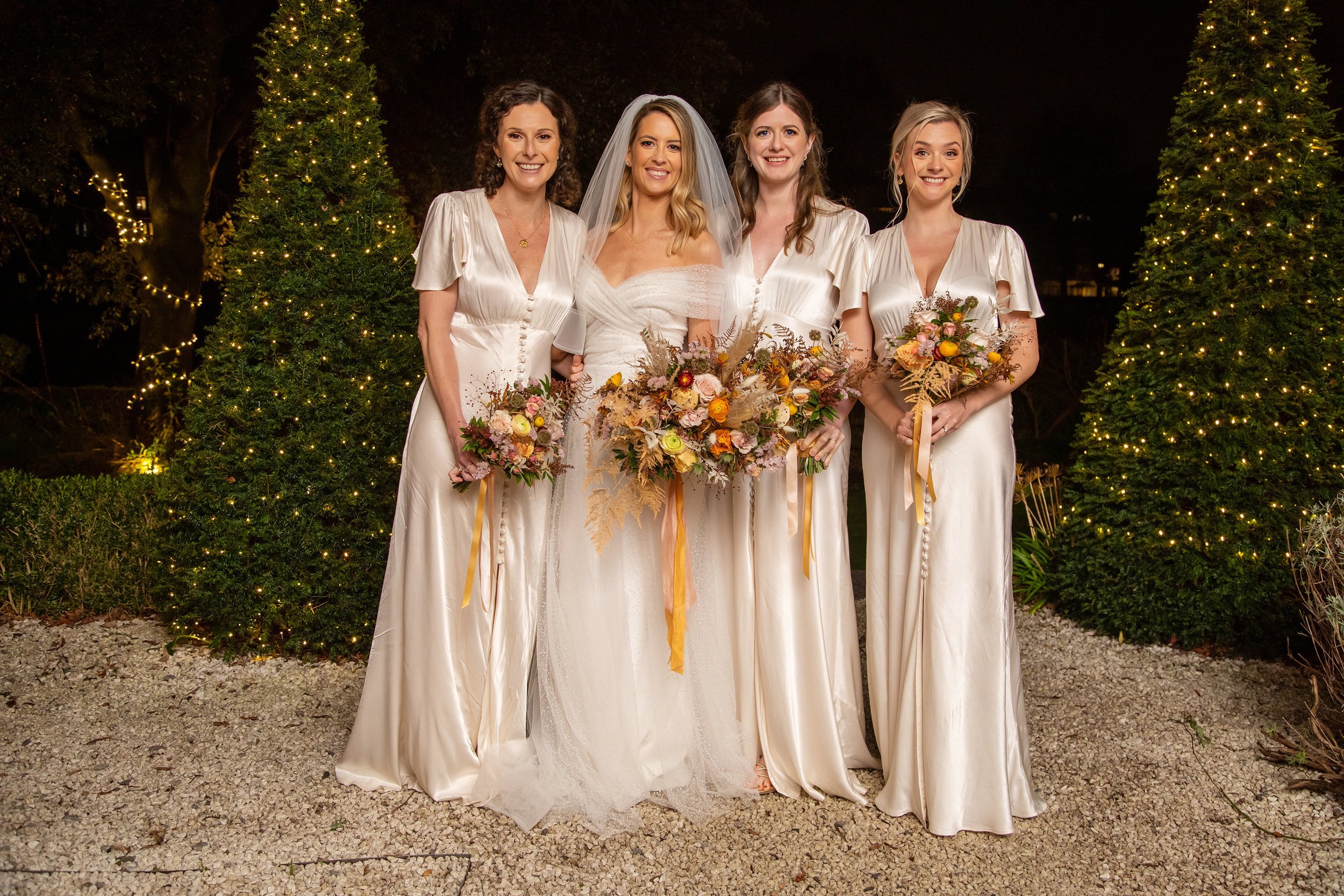 Beautiful bride Kate wore a wedding dress by Halfpenny London