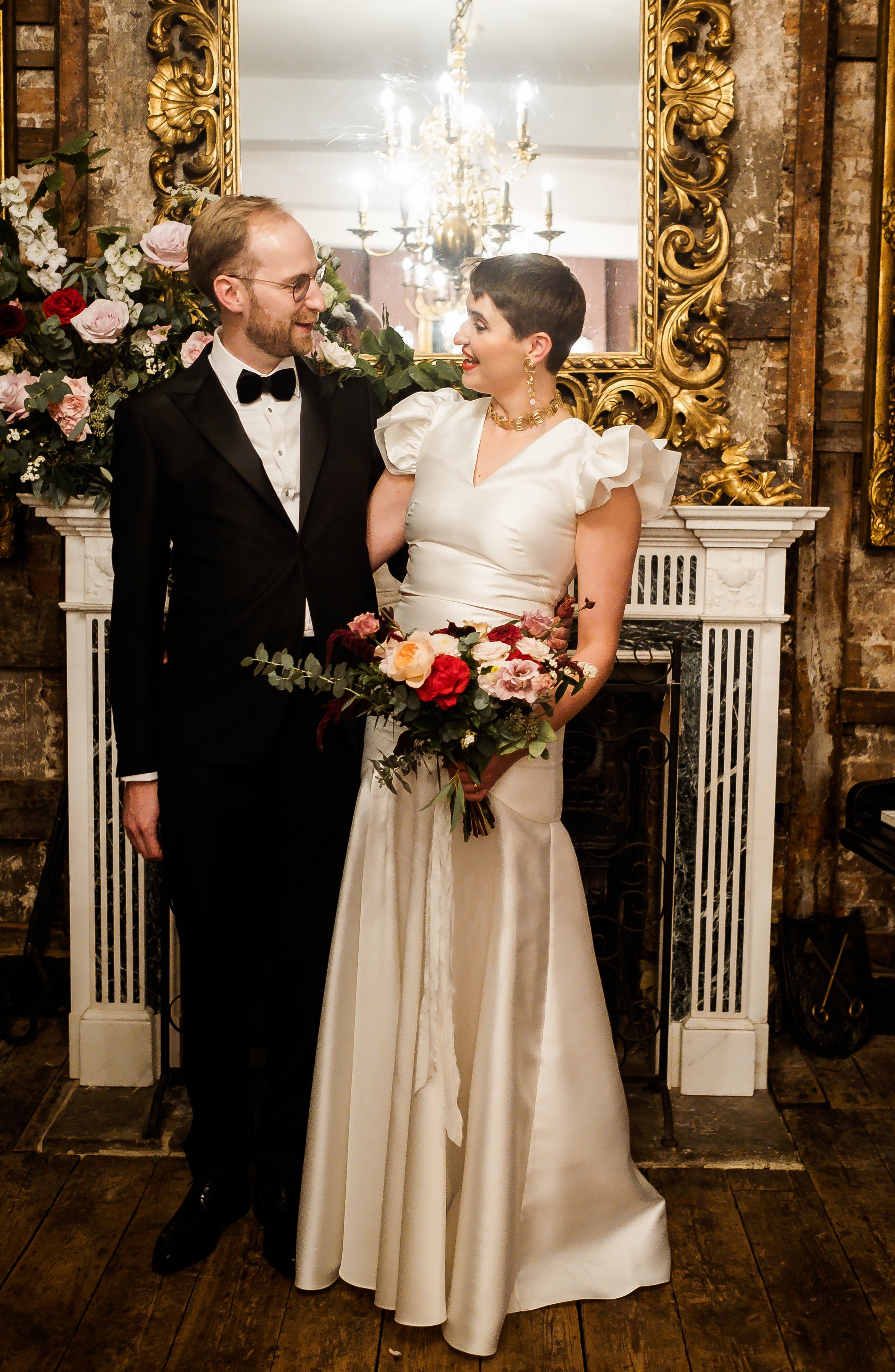 Beautiful bride Helen wore a wedding dress by Halfpenny London