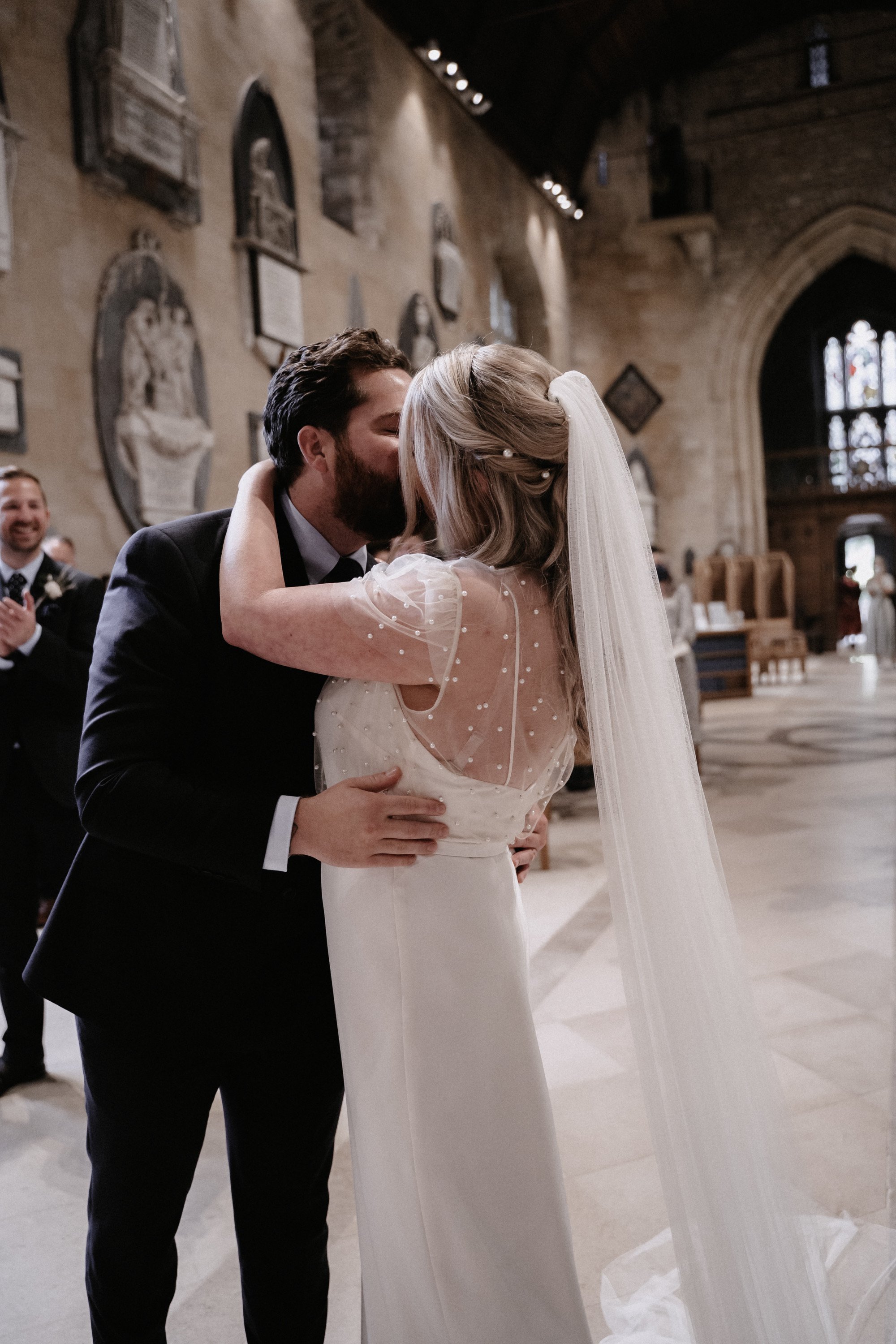 Beautiful bride Sarah wore a wedding dress by Halfpenny London