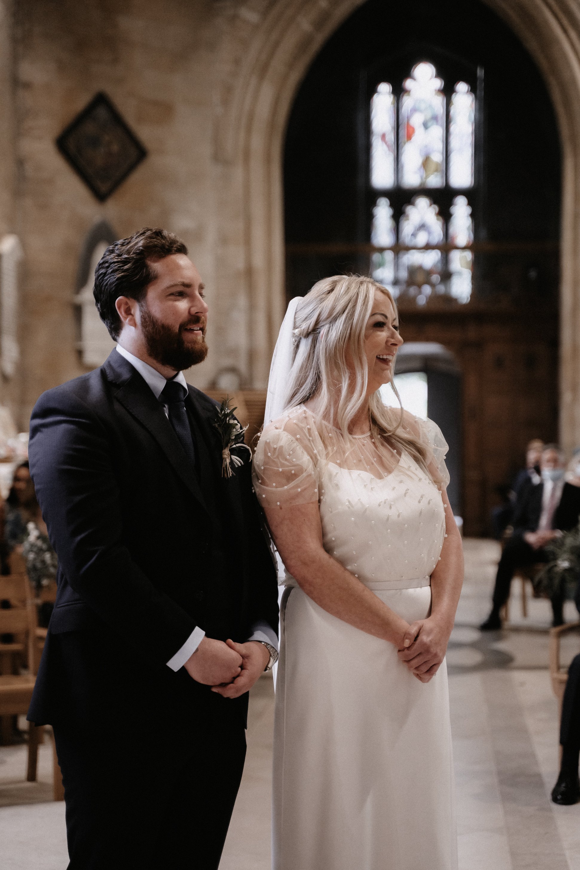 Beautiful bride Sarah wore a wedding dress by Halfpenny London