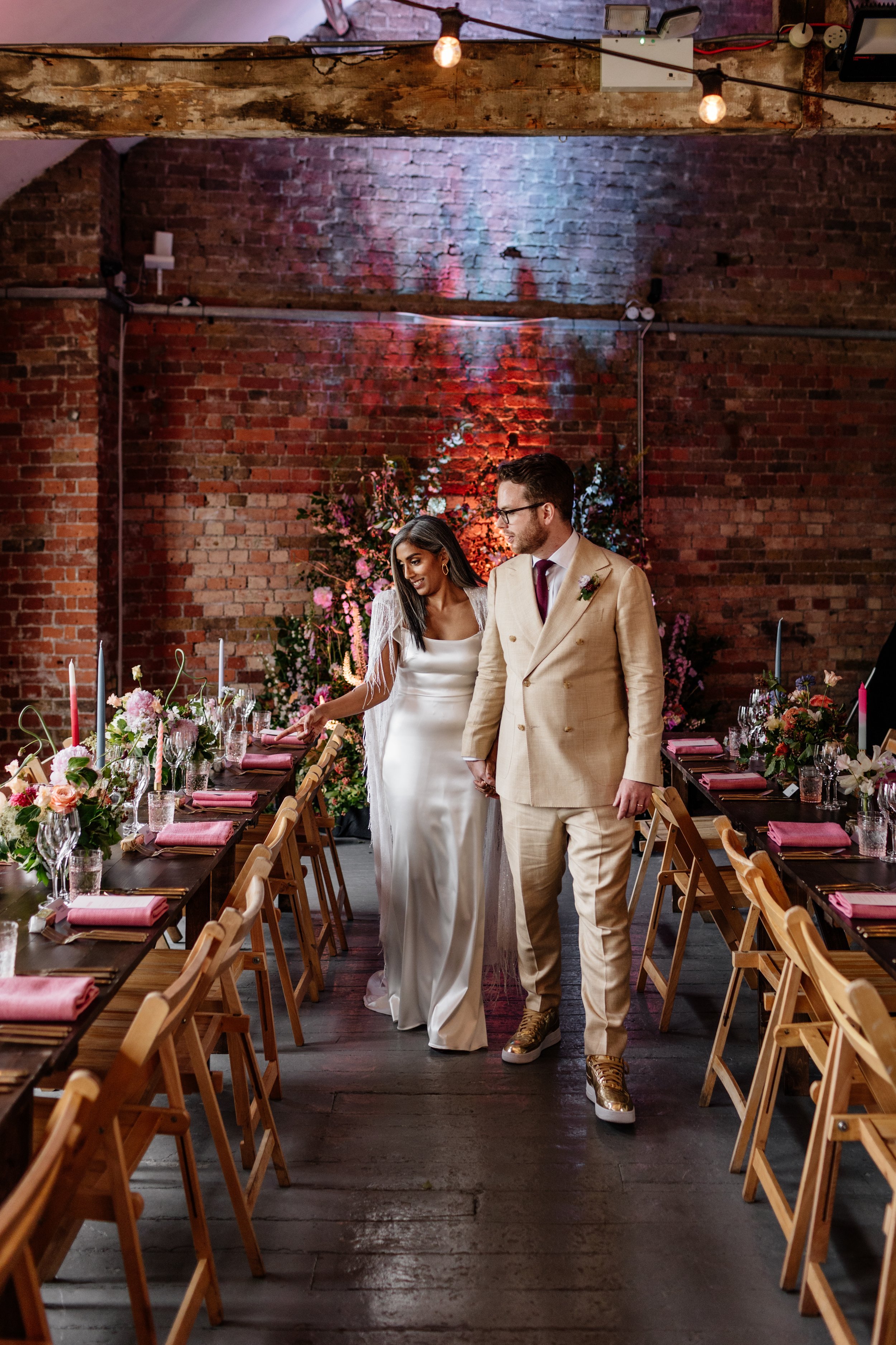 Beautiful bride Rebecca wore a wedding dress and beaded cape by Halfpenny London