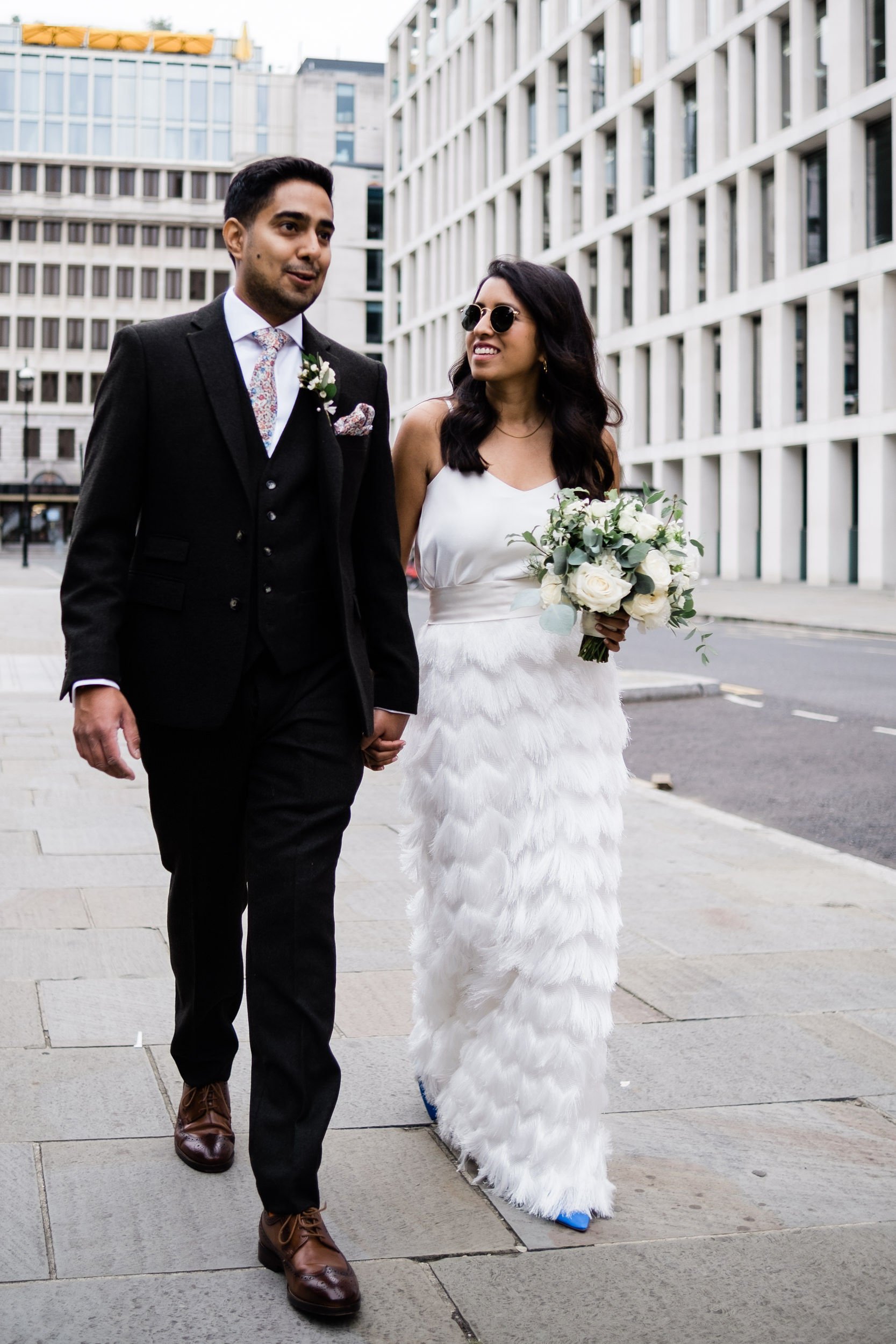 Beautiful bride Kaiyil wore a wedding dress by Halfpenny London