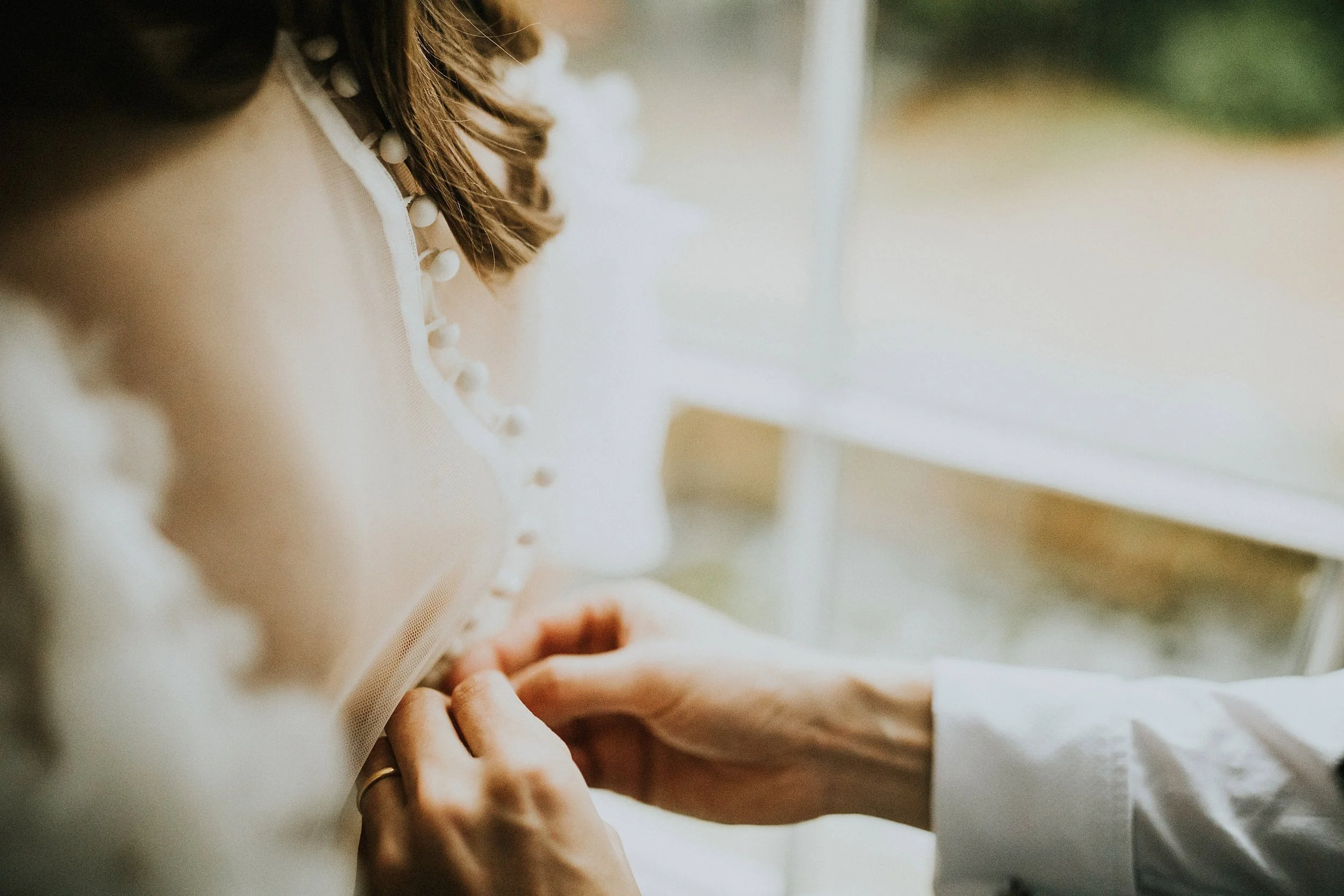 Beautiful bride Chloe wore a wedding dress by Halfpenny London