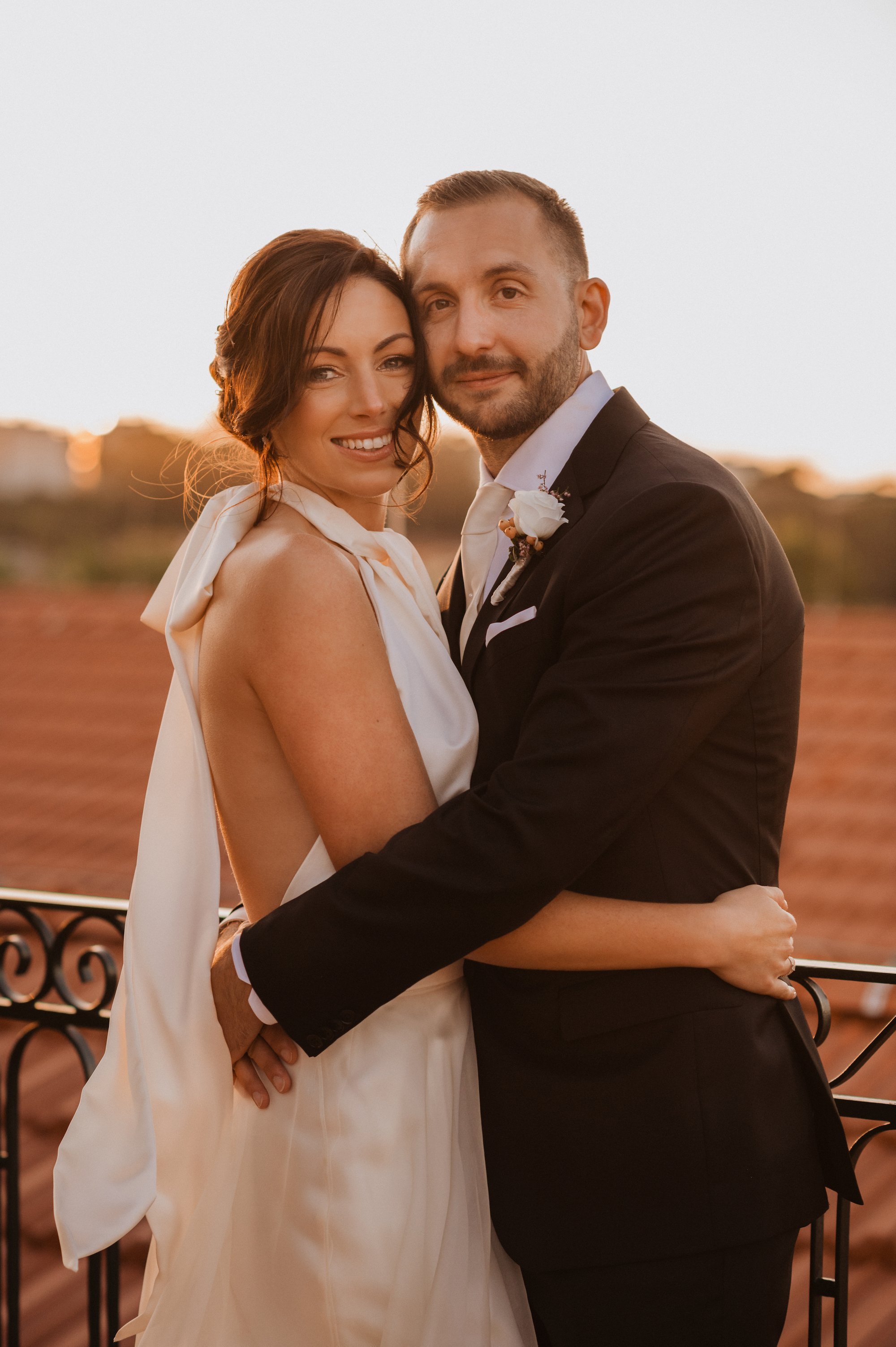 Beautiful bride Amy wore a wedding dress by Halfpenny London