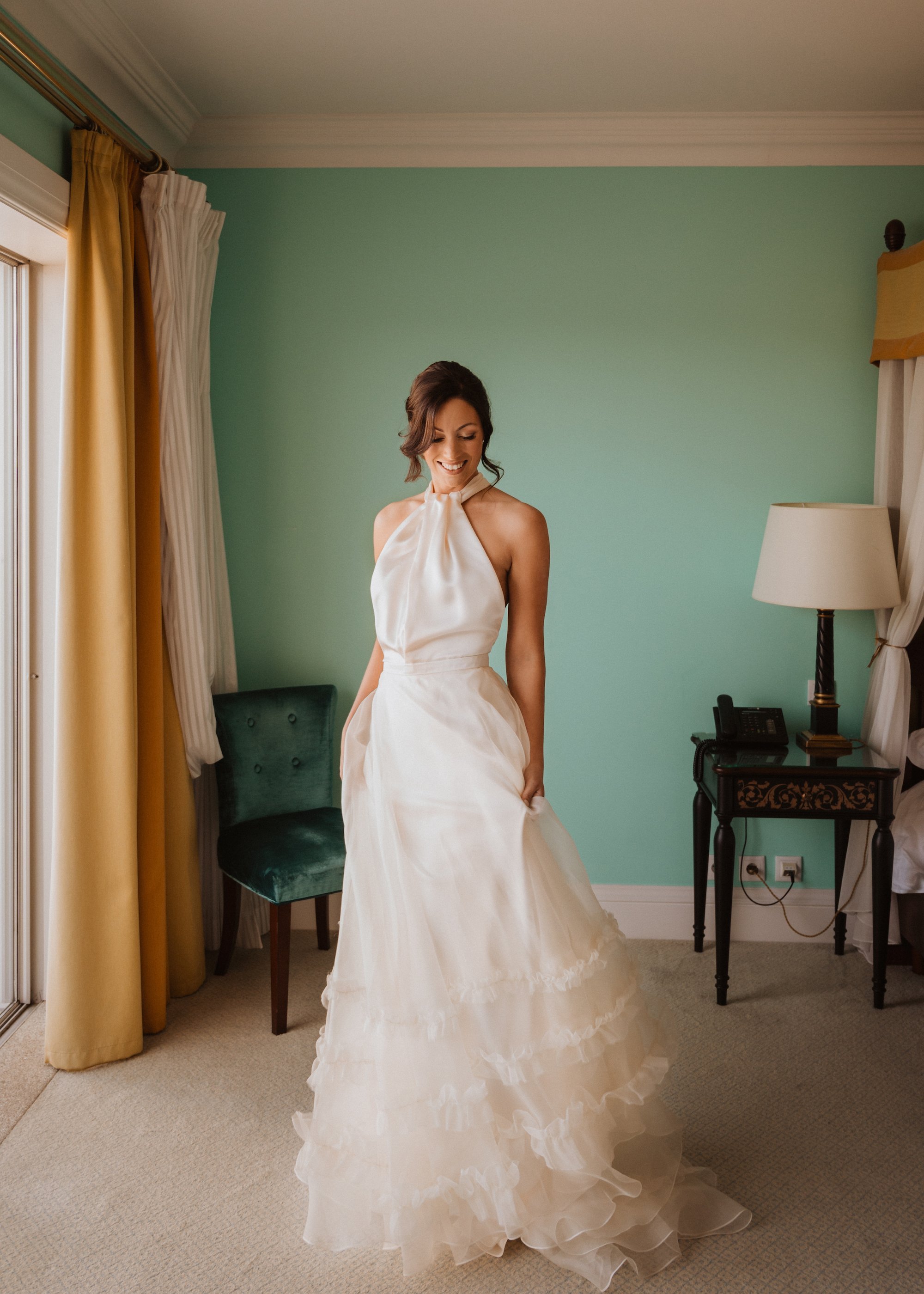 Beautiful bride Amy wore a wedding dress by Halfpenny London