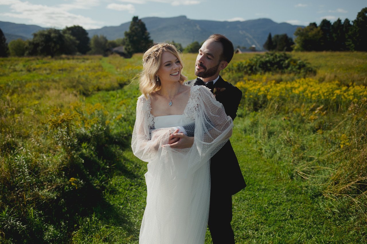 Beautiful bride Sonja wore a wedding dress by Halfpenny London