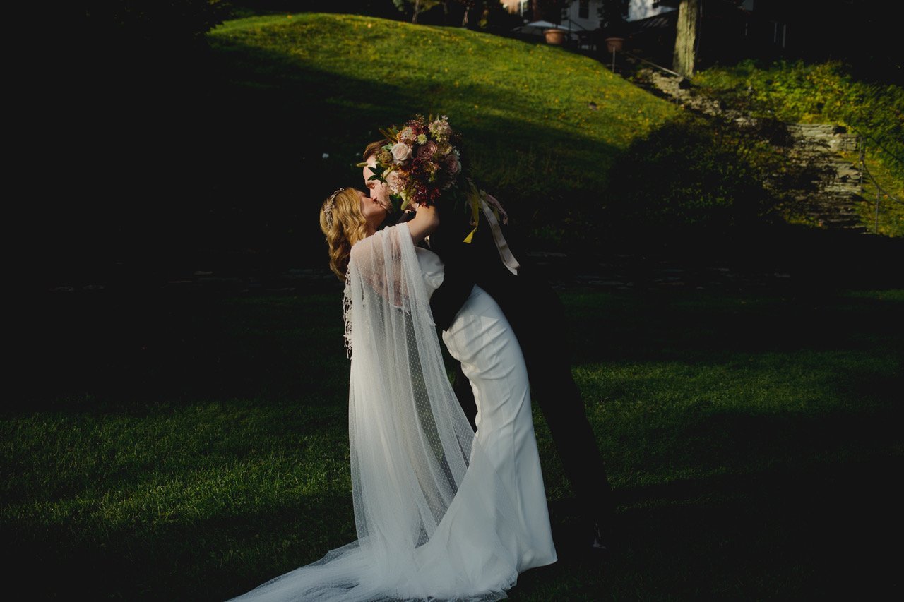 Beautiful bride Sonja wore a wedding dress by Halfpenny London