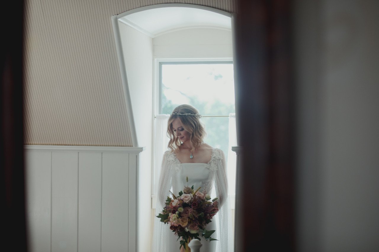 Beautiful bride Sonja wore a wedding dress by Halfpenny London