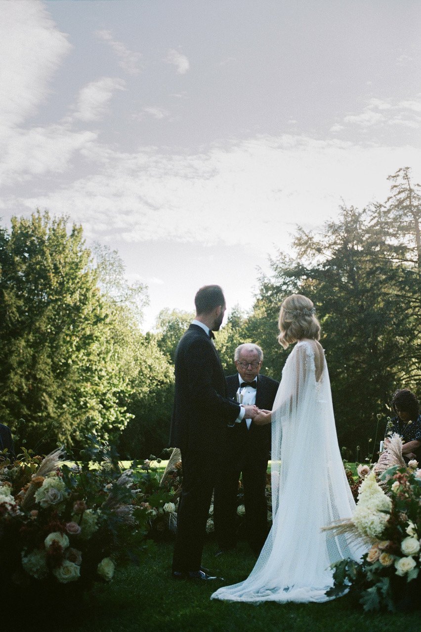 Beautiful bride Sonja wore a wedding dress by Halfpenny London