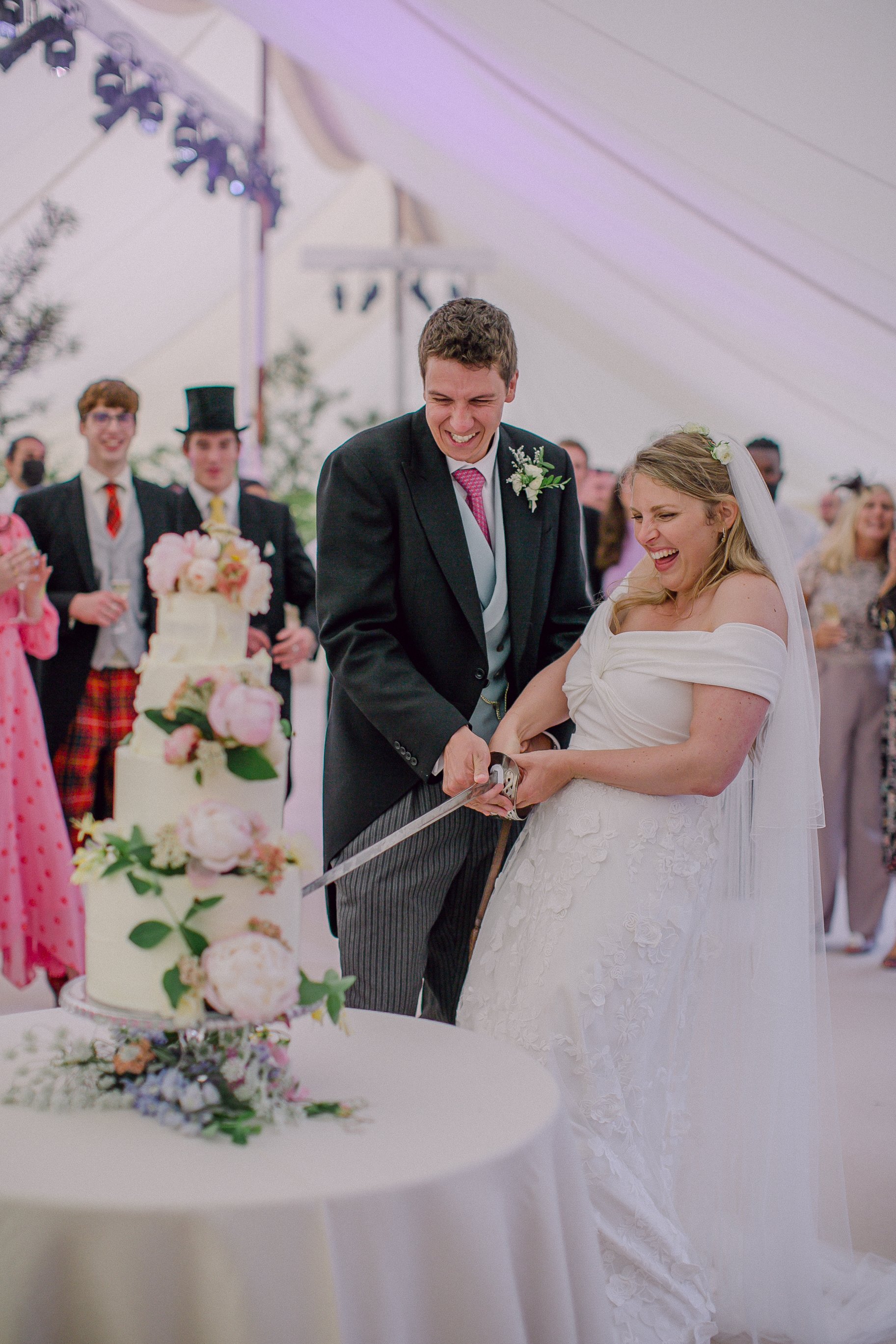 Beautiful bride Lucy wore a wedding dress by Halfpenny London
