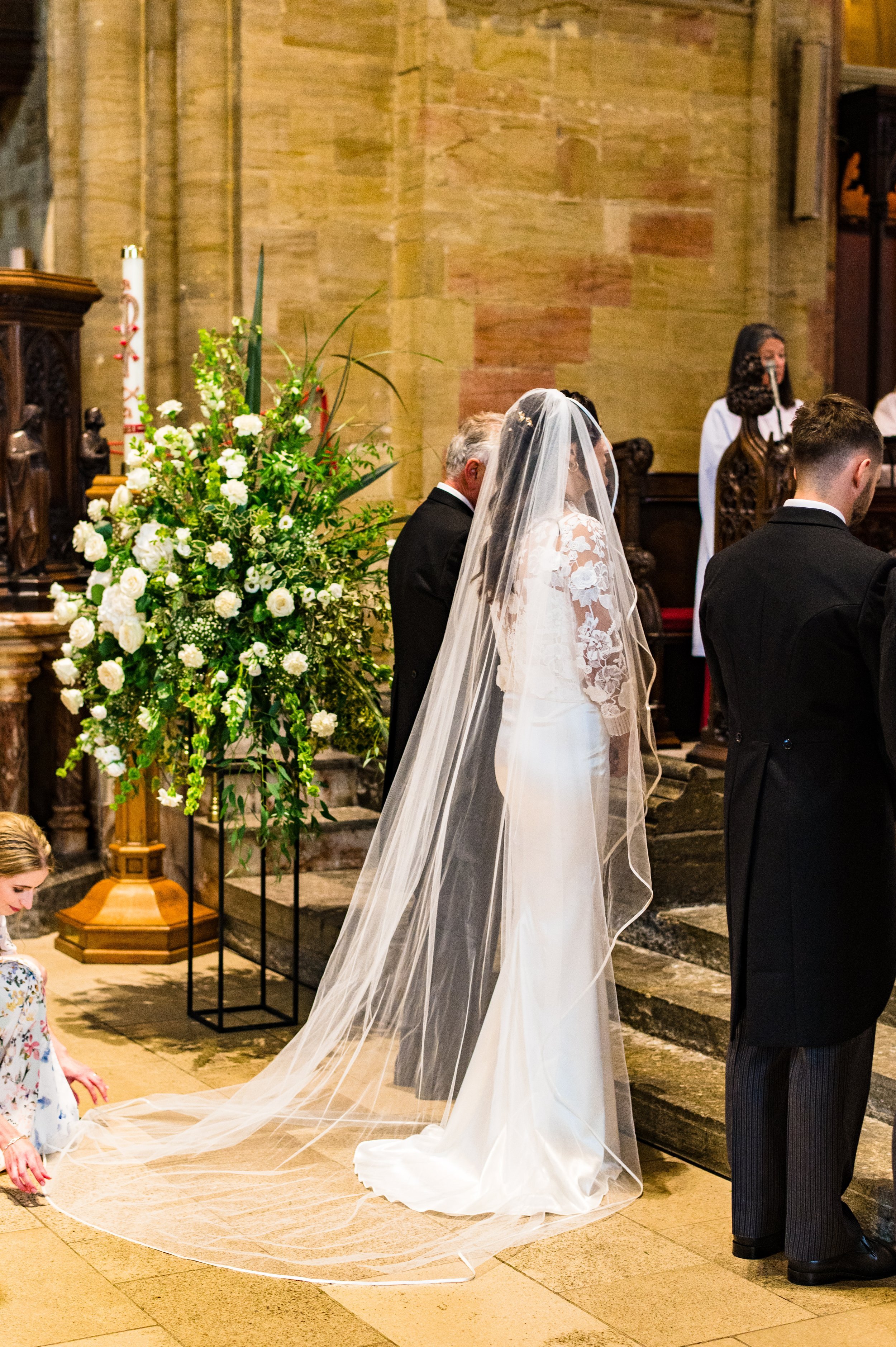 Beautiful bride Emily wore a wedding dress by Halfpenny London