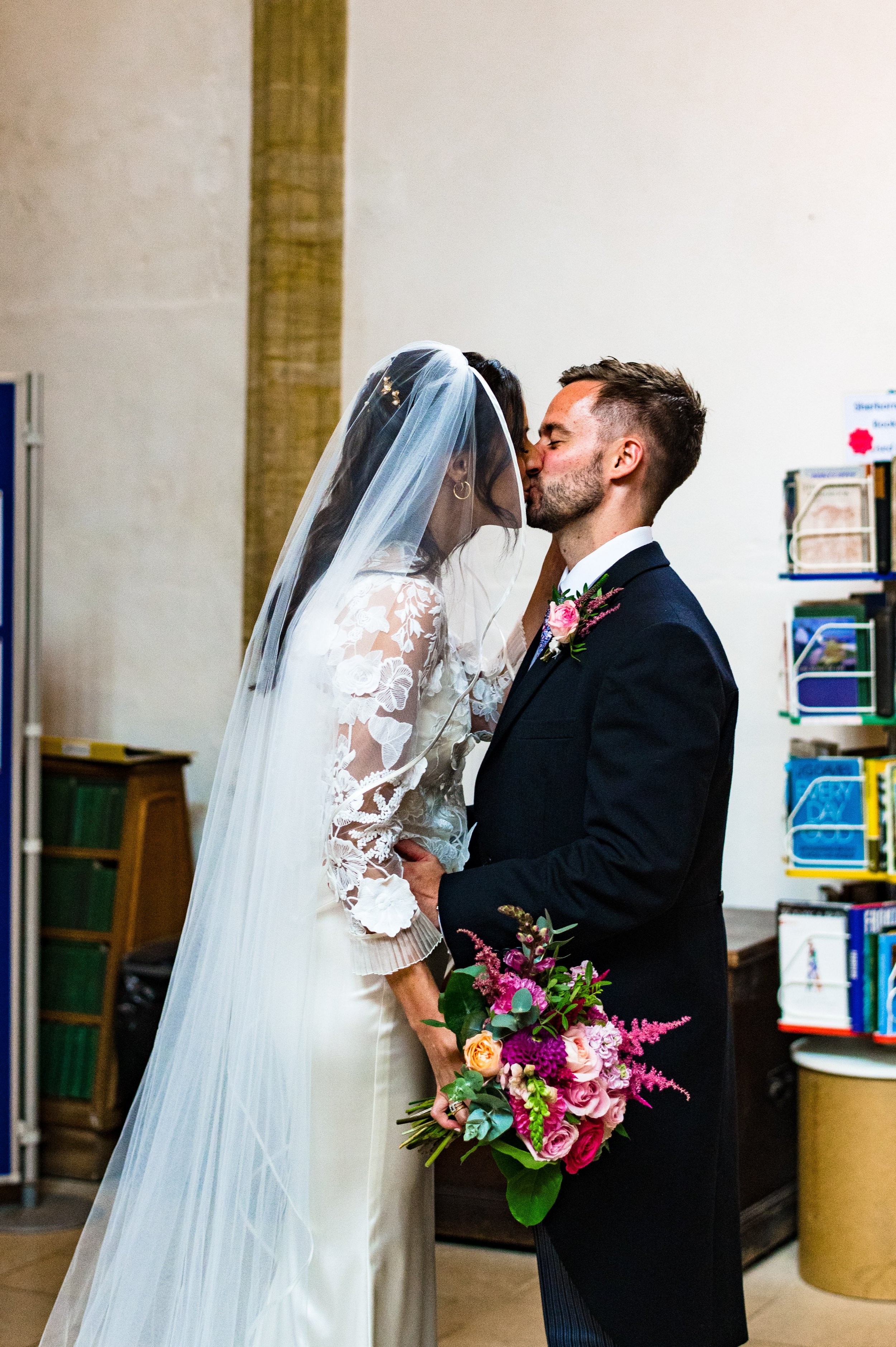 Beautiful bride Emily wore a wedding dress by Halfpenny London