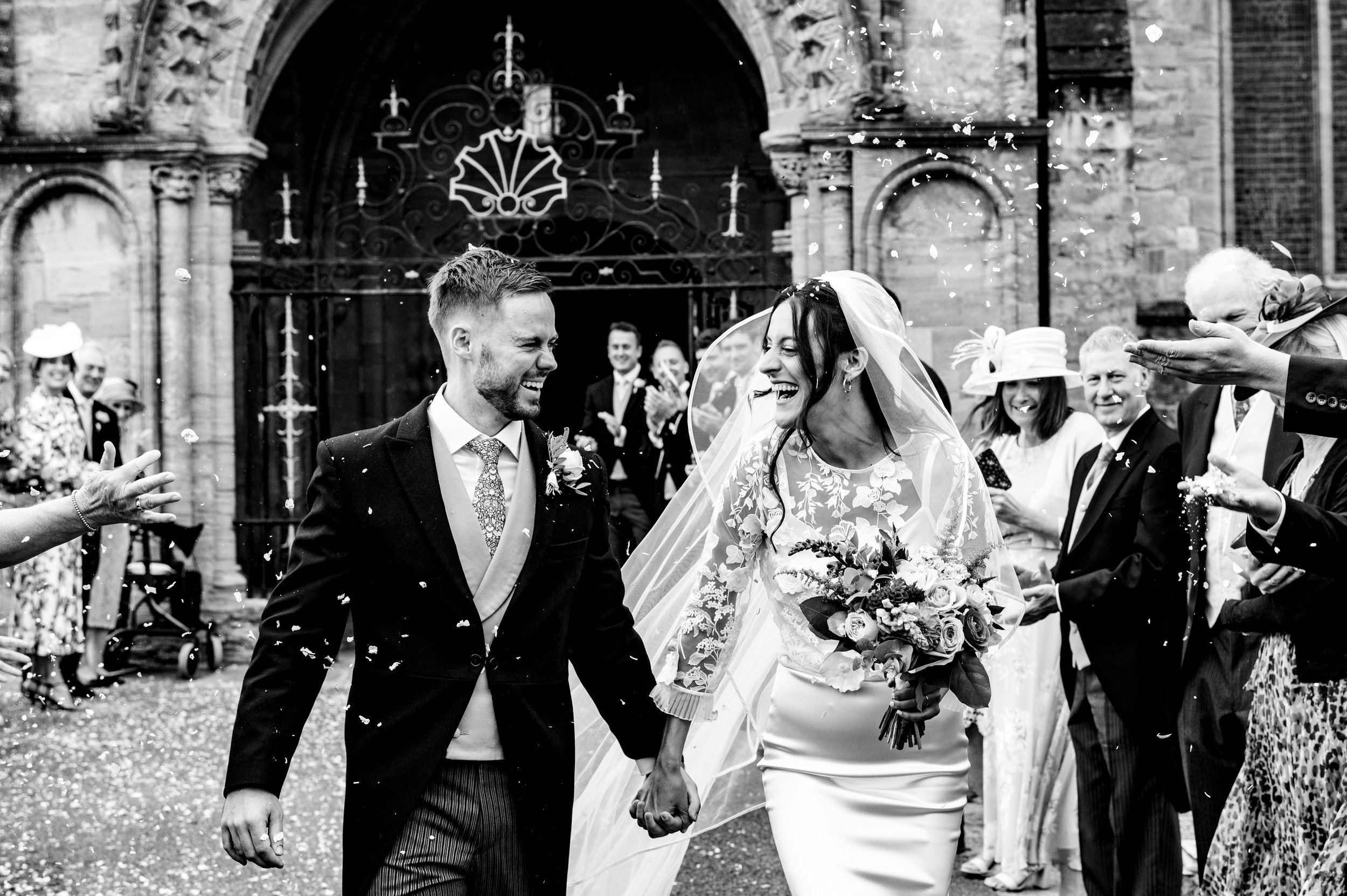 Beautiful bride Emily wore a wedding dress by Halfpenny London