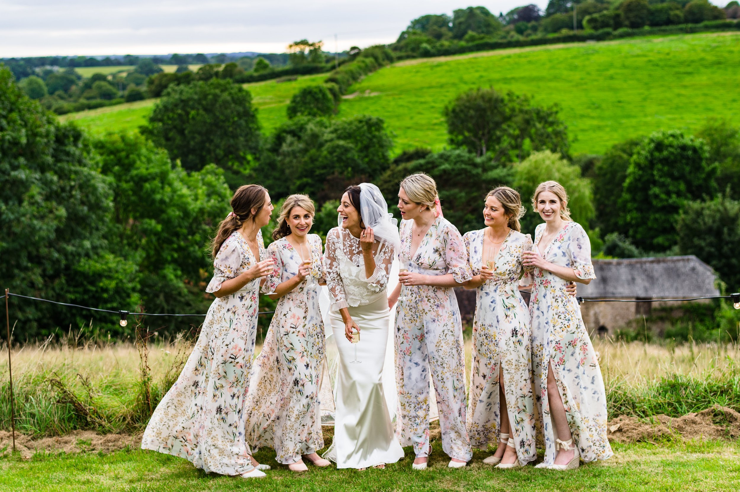 Beautiful bride Emily wore a wedding dress by Halfpenny London