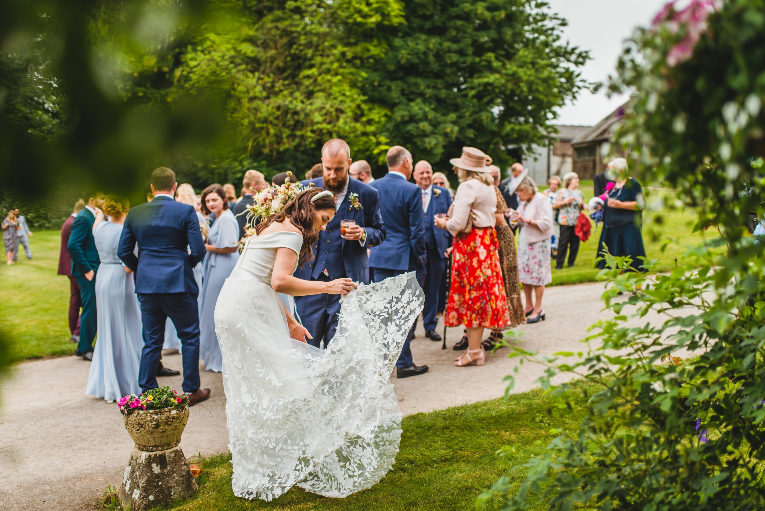 Beautiful bride Alicia wore a wedding dress by Halfpenny London