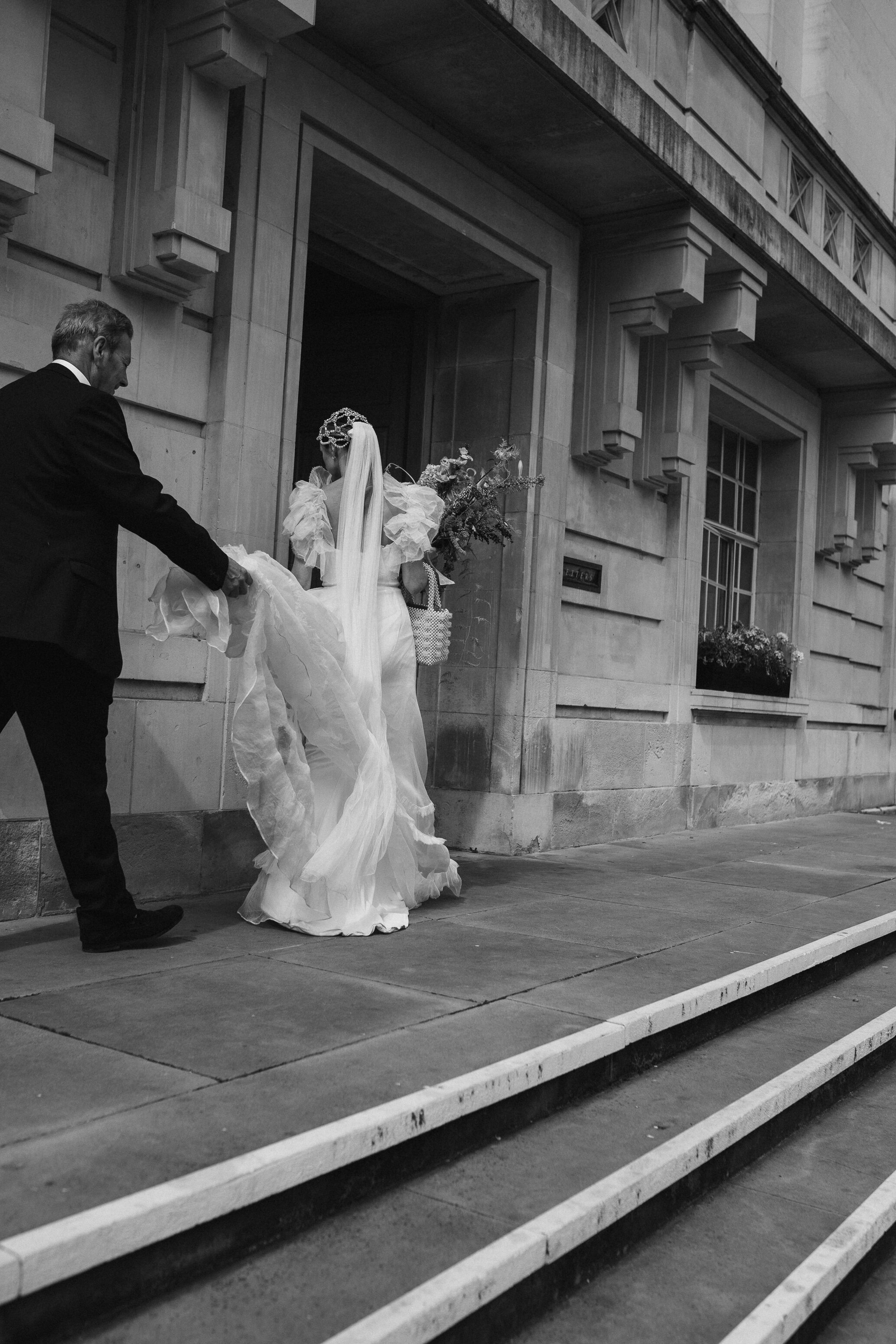 Beautiful bride Laura wore the Mayfair dress by Halfpenny London on her wedding day