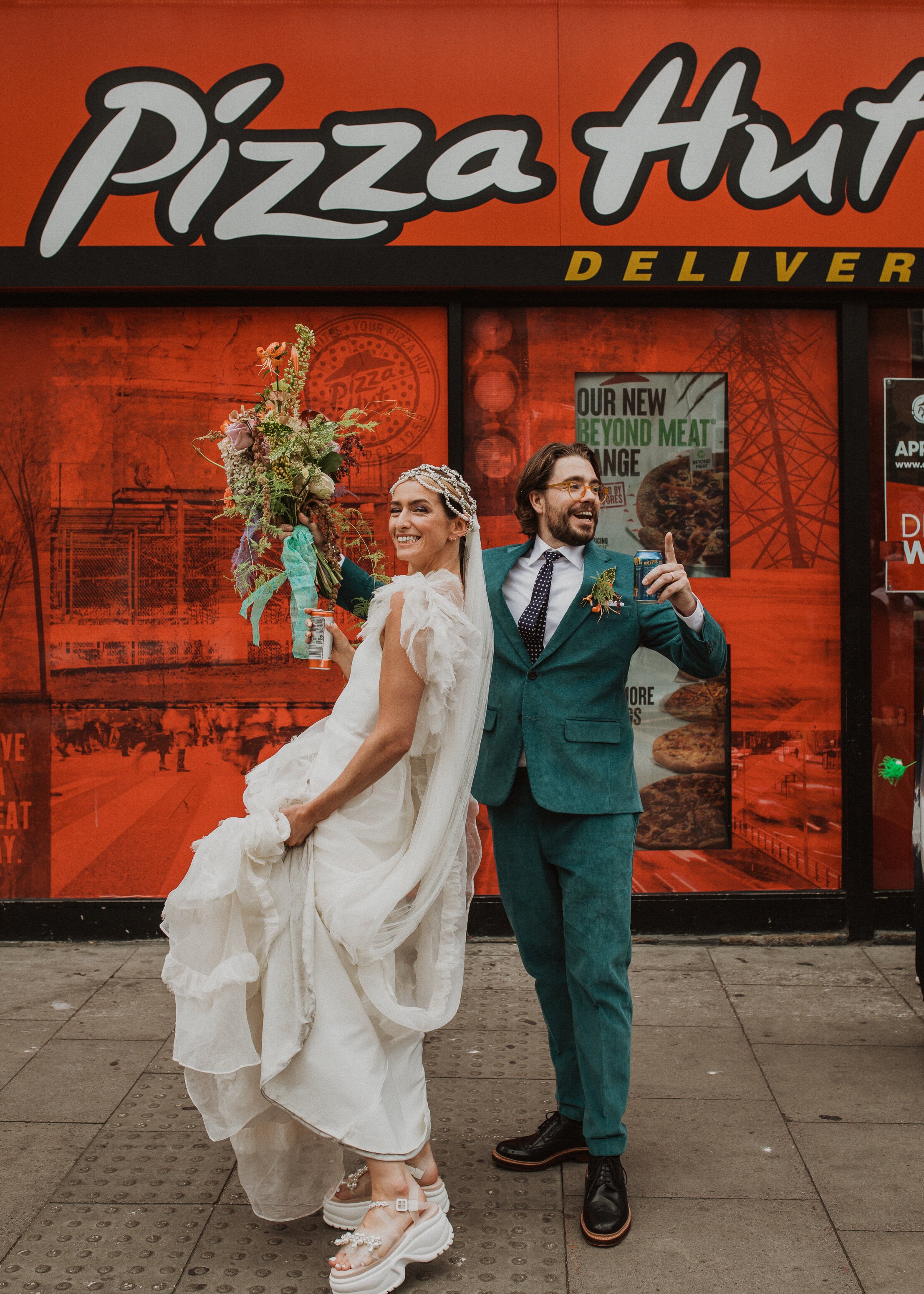 Beautiful bride Laura wore the Mayfair dress by Halfpenny London on her wedding day