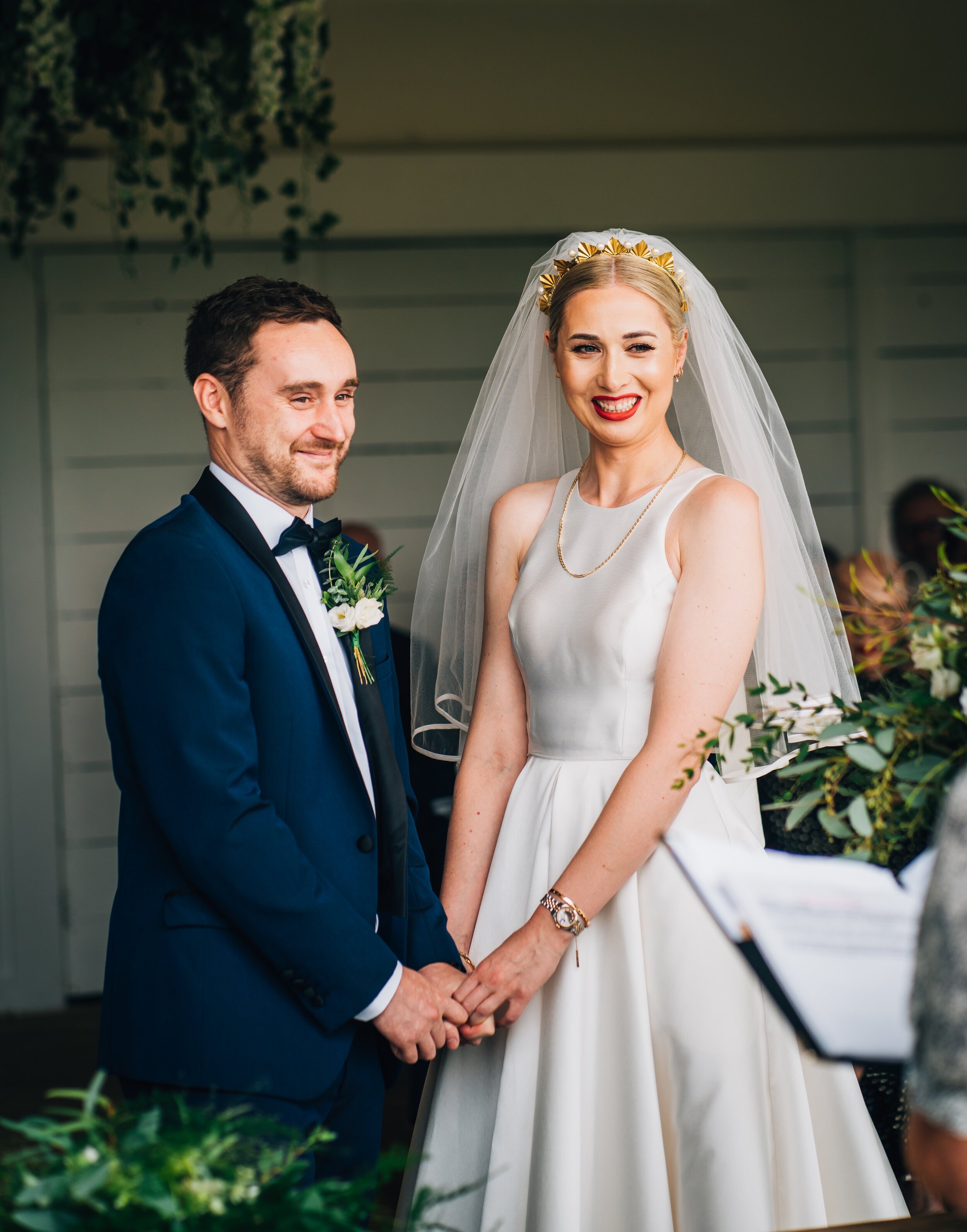 Beautiful bride Jessica wore the Oak wedding dress by Halfpenny London