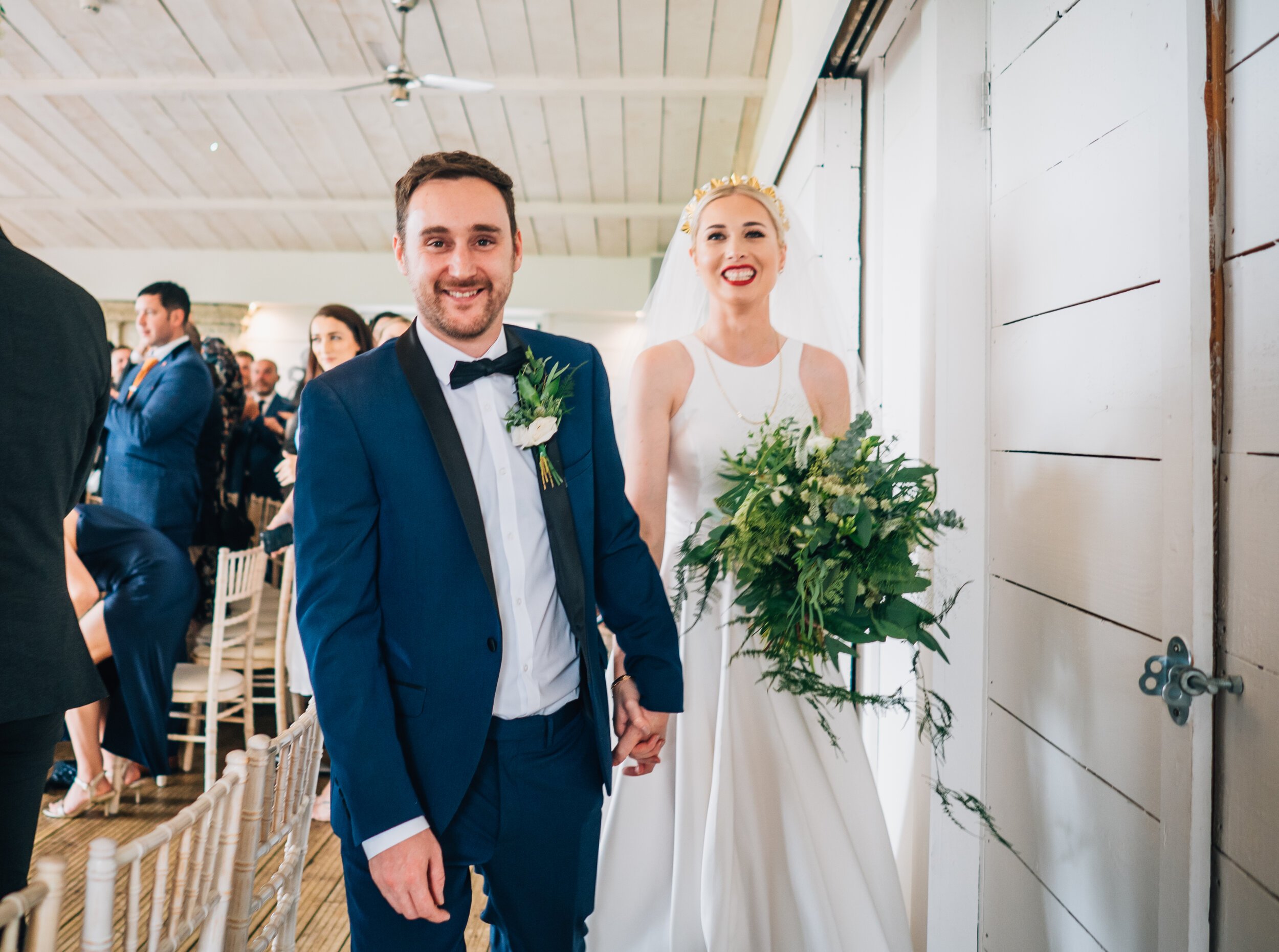 Beautiful bride Jessica wore the Oak wedding dress by Halfpenny London