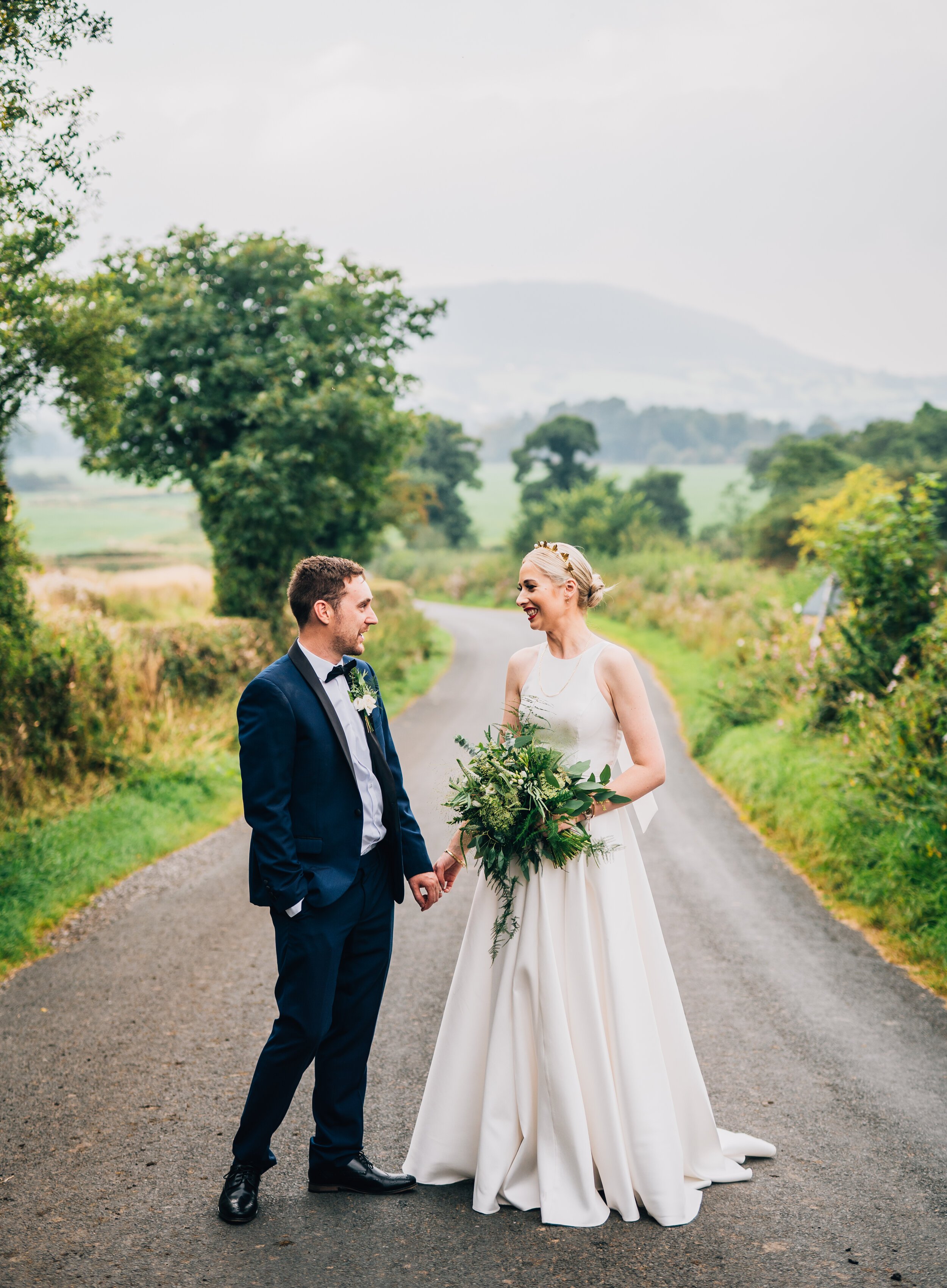 Beautiful bride Jessica wore the Oak wedding dress by Halfpenny London