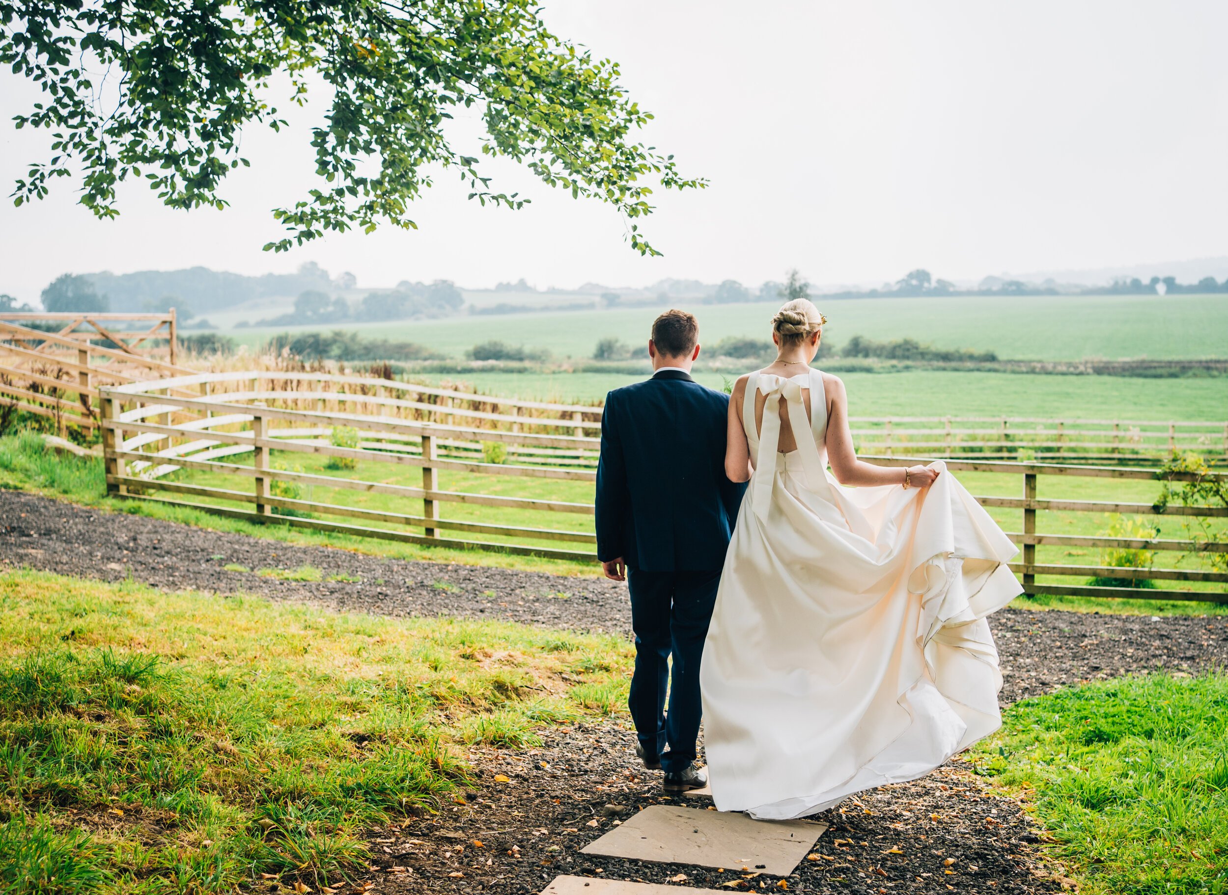 Beautiful bride Jessica wore the Oak wedding dress by Halfpenny London