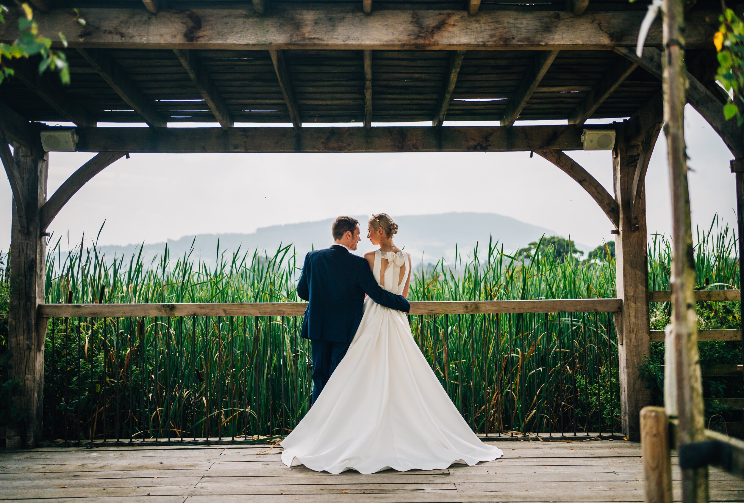 Beautiful bride Jessica wore the Oak wedding dress by Halfpenny London