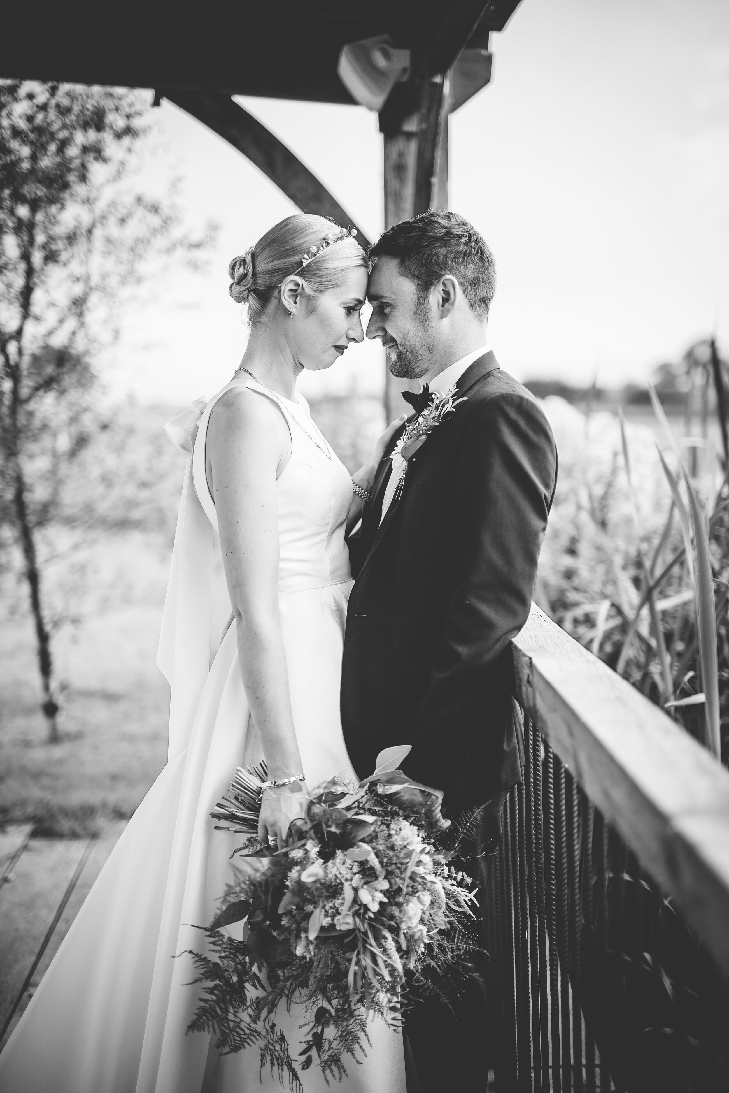 Beautiful bride Jessica wore the Oak wedding dress by Halfpenny London