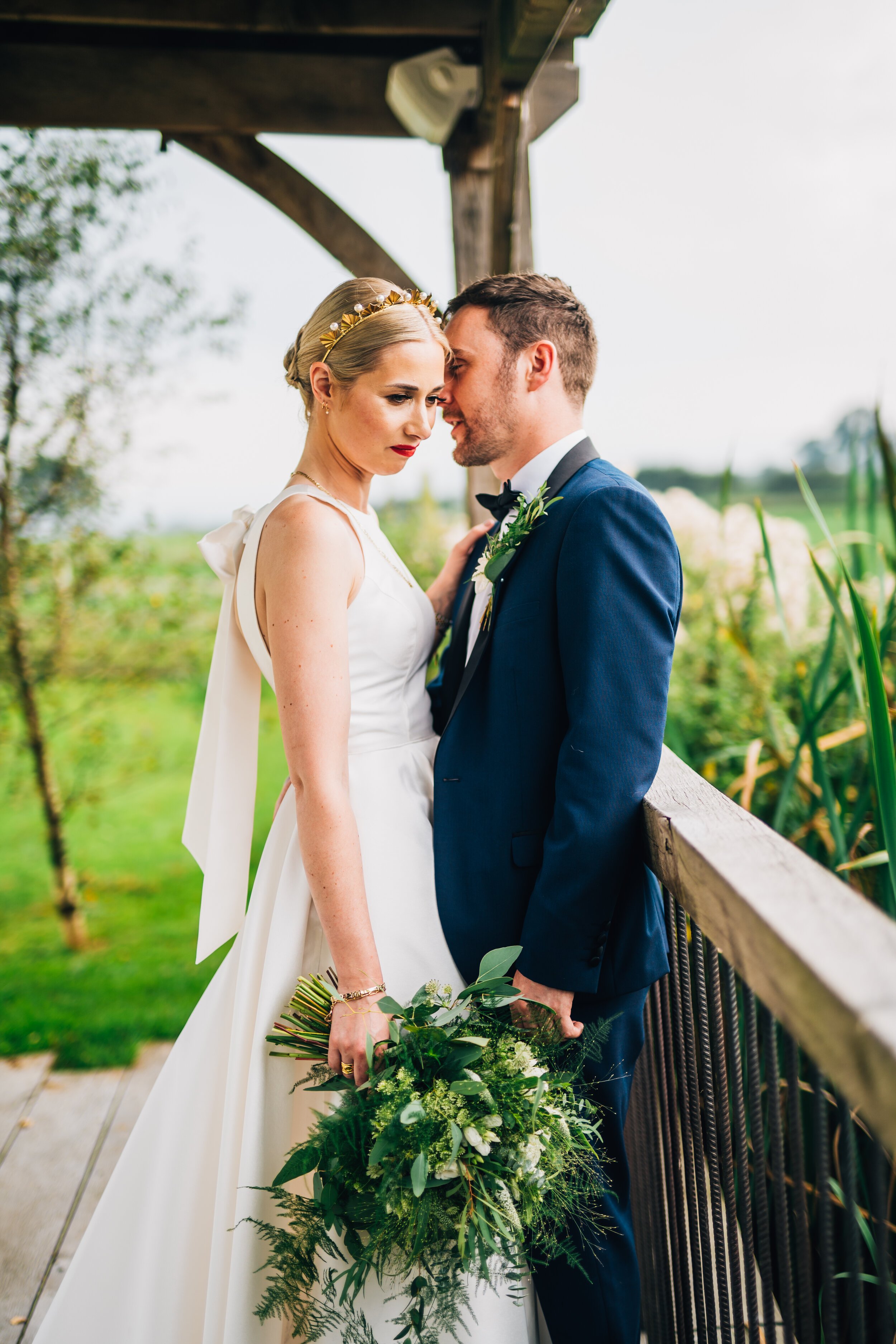 Beautiful bride Jessica wore the Oak wedding dress by Halfpenny London