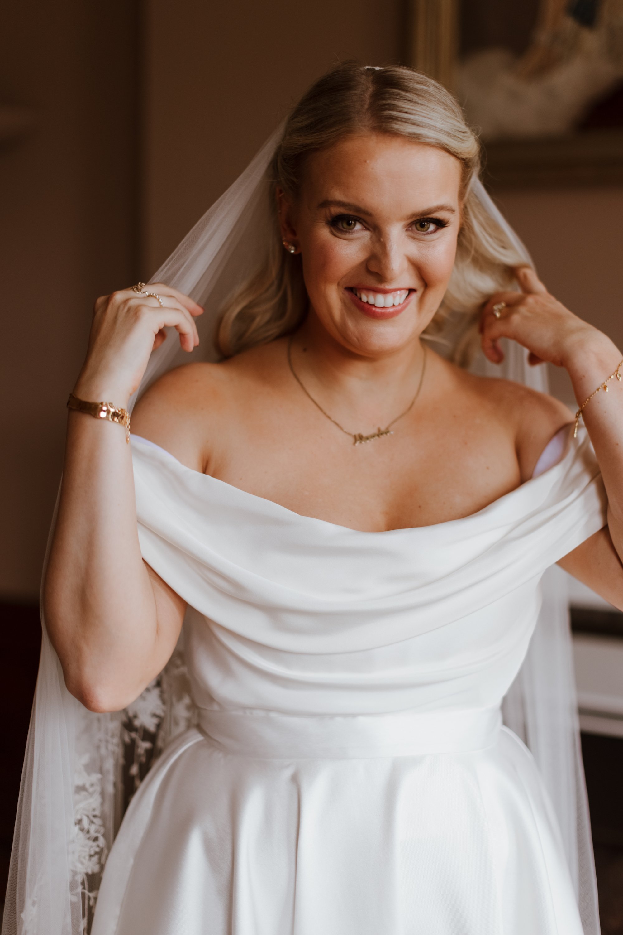 Beautiful bride Alex Light wore a wedding dress by Halfpenny London