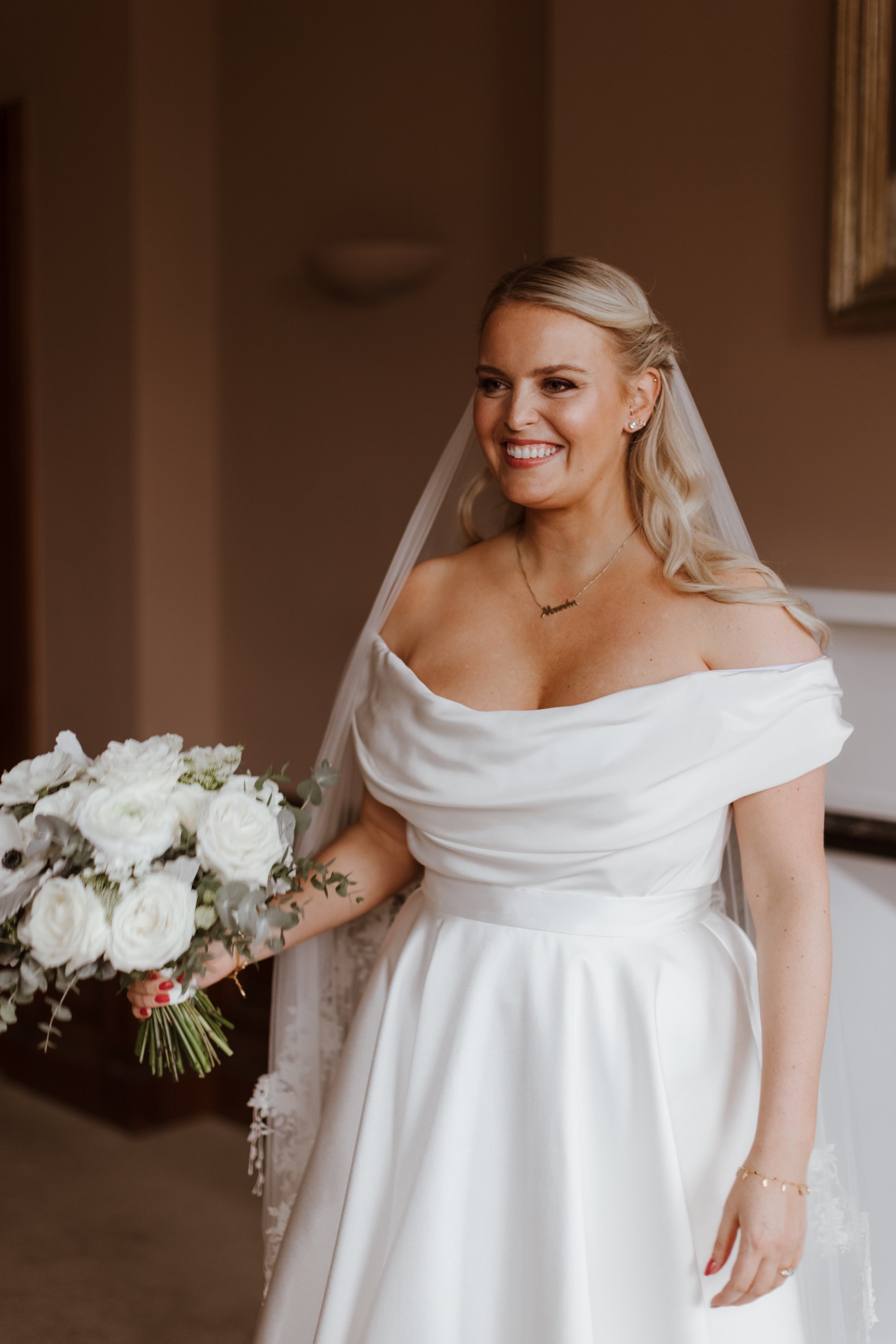 Beautiful bride Alex Light wore a wedding dress by Halfpenny London