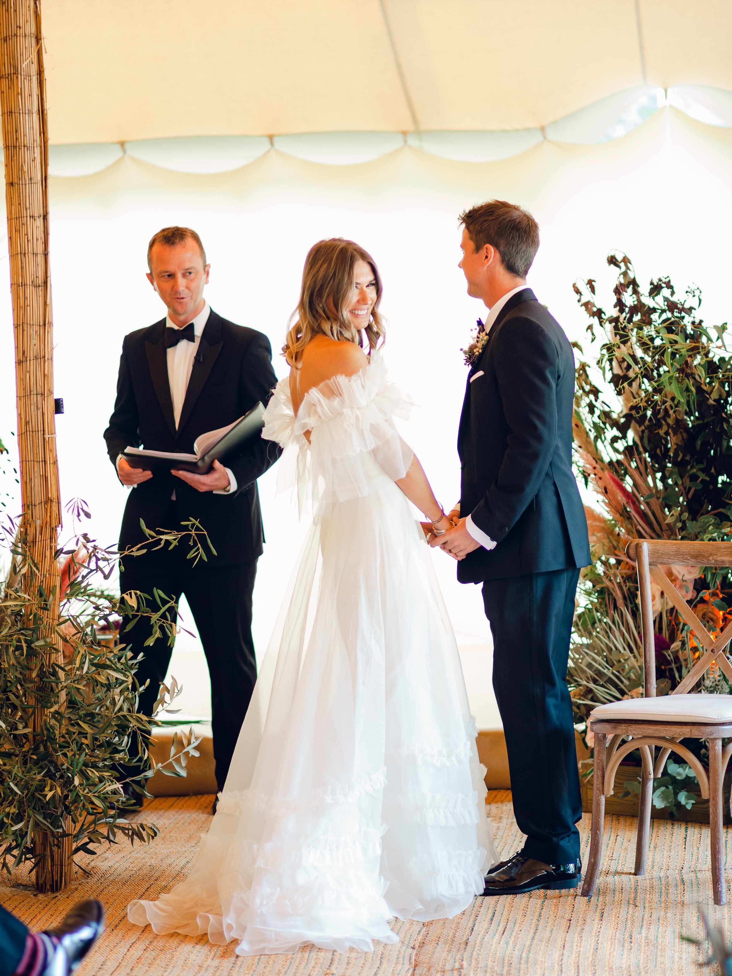 Beautiful bride Sam wore the Mayfair wedding dress by Halfpenny London