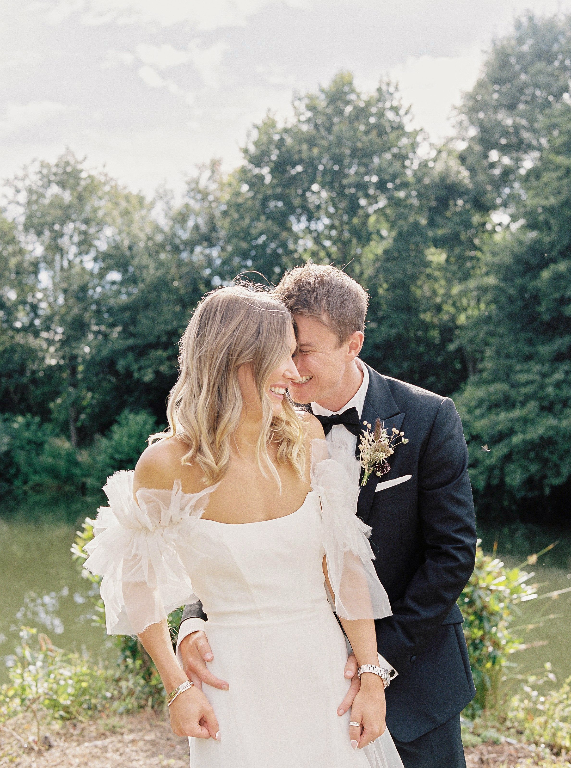 Beautiful bride Sam wore the Mayfair wedding dress by Halfpenny London