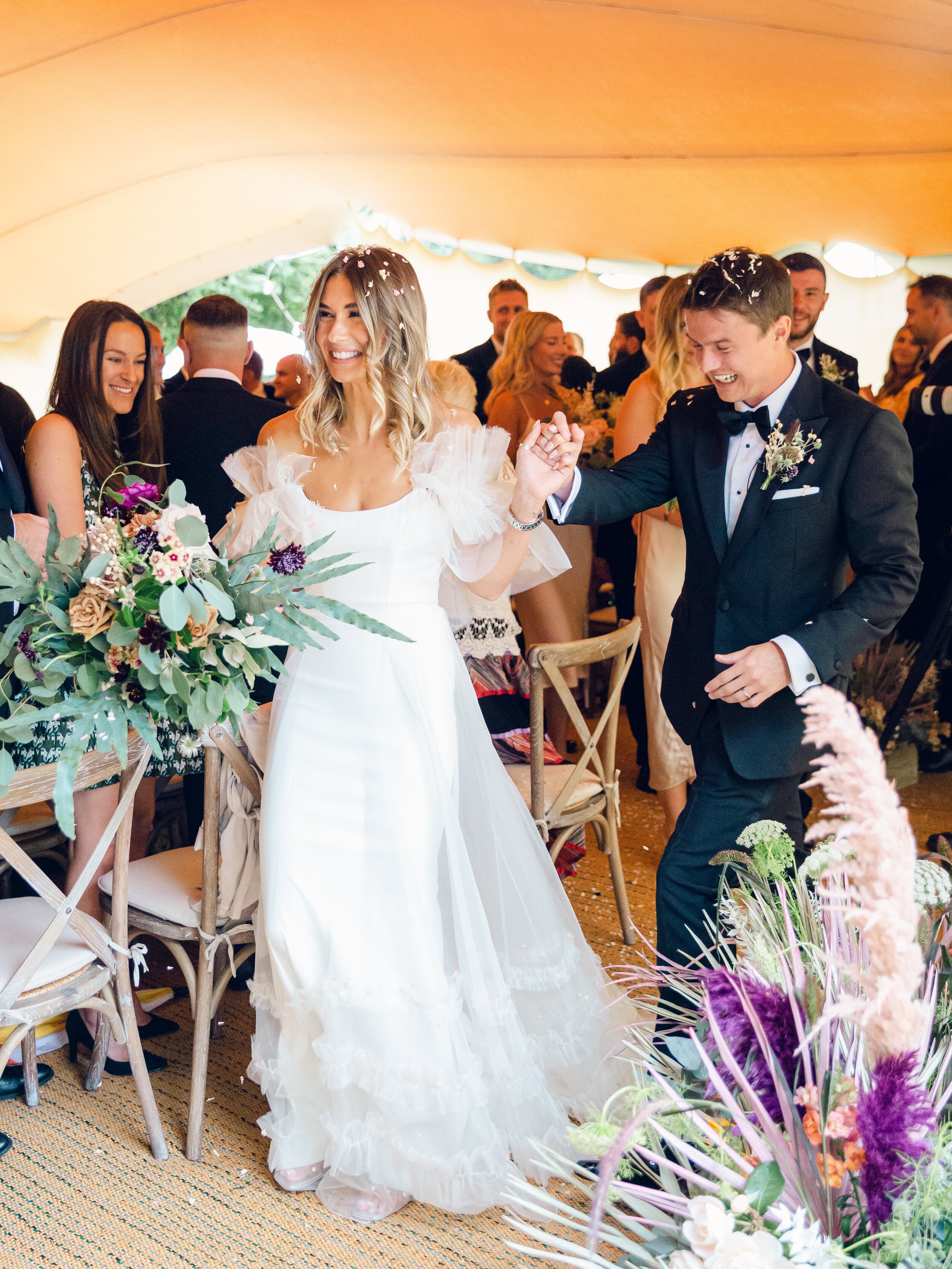 Beautiful bride Sam wore the Mayfair wedding dress by Halfpenny London