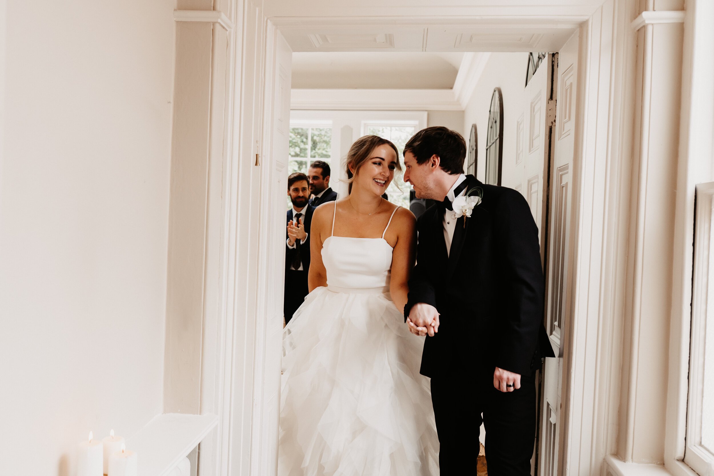 Beautiful bride Sarah wore a wedding dress by Halfpenny London