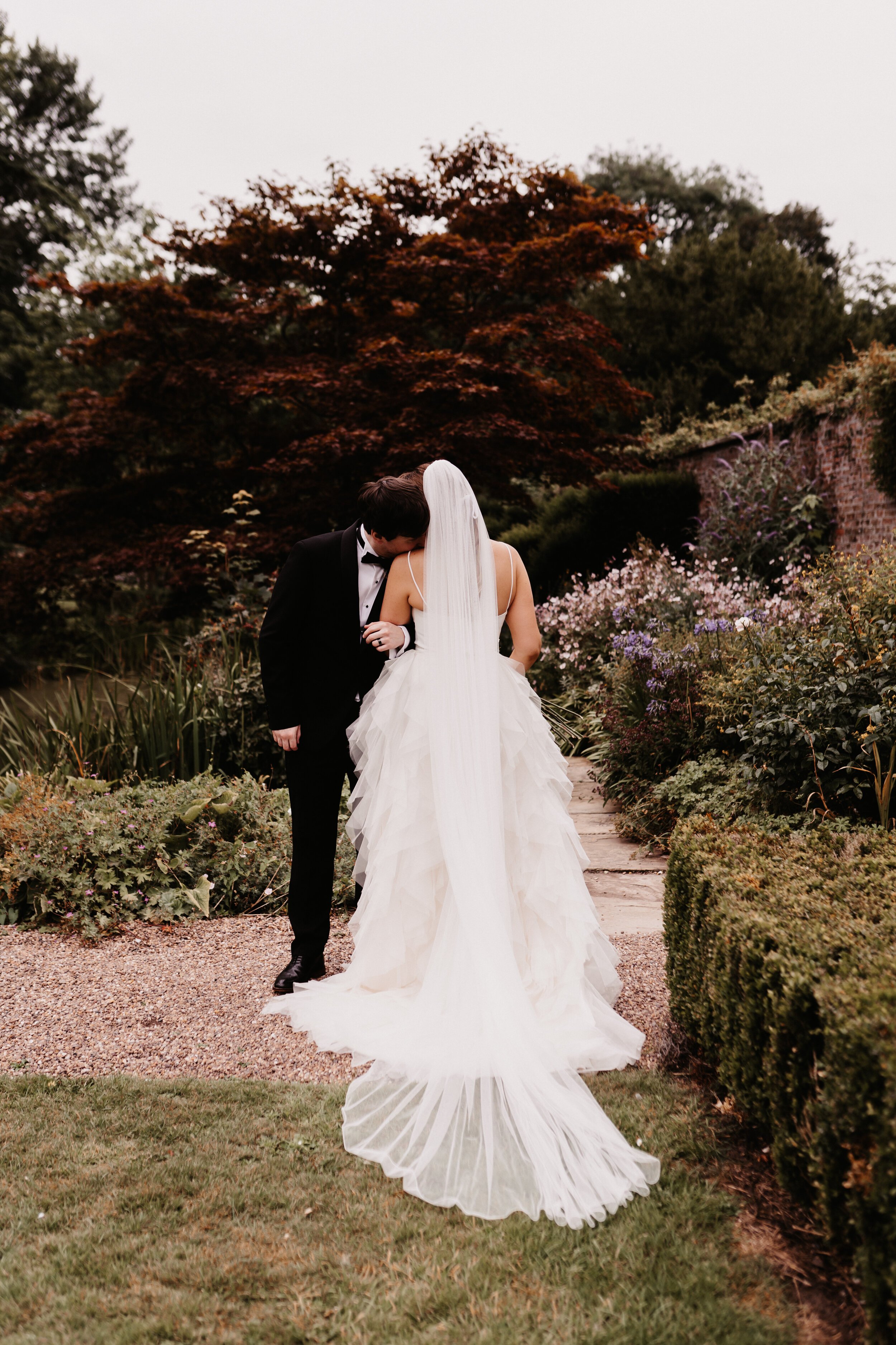 Beautiful bride Sarah wore a wedding dress by Halfpenny London