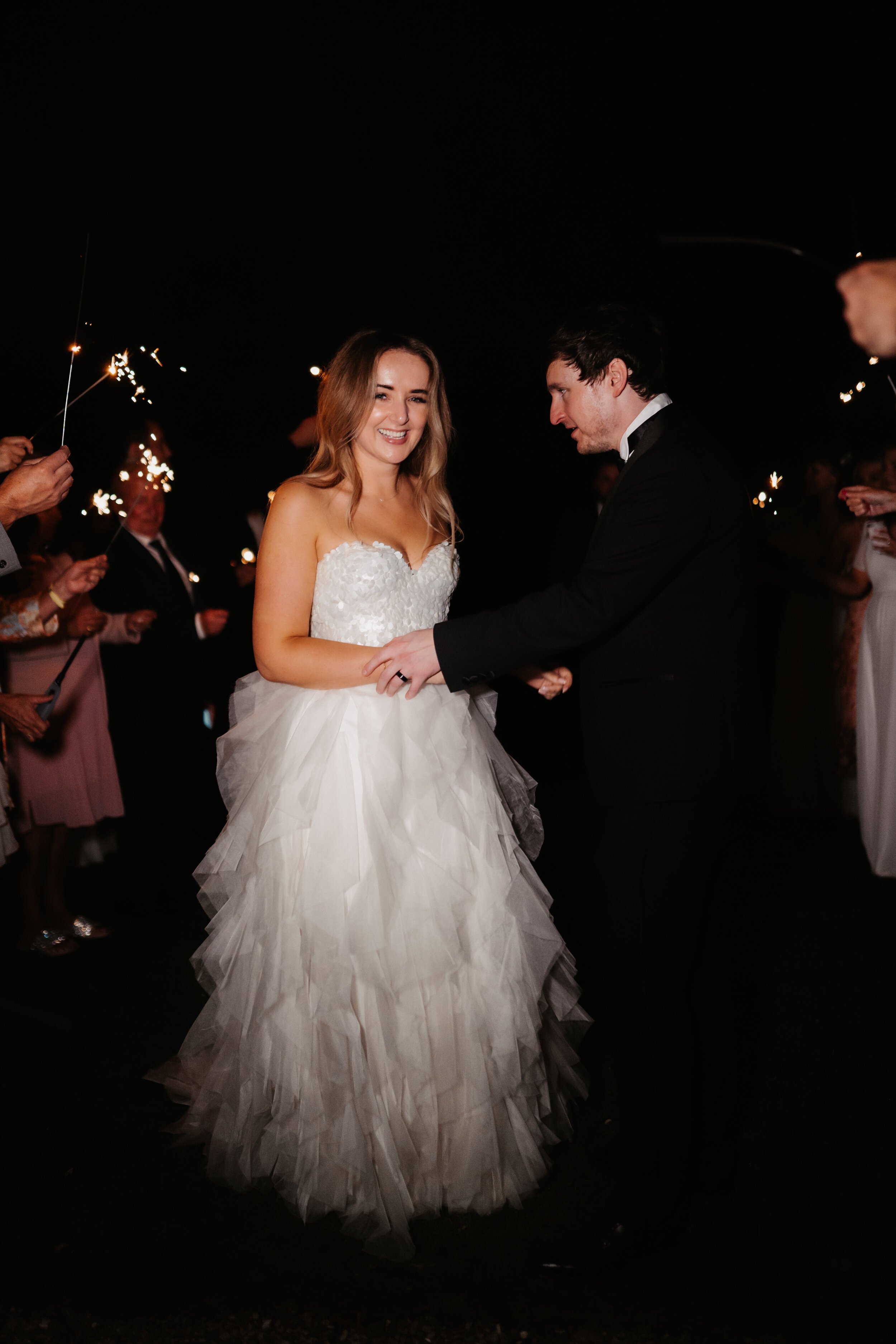 Beautiful bride Sarah wore a wedding dress by Halfpenny London