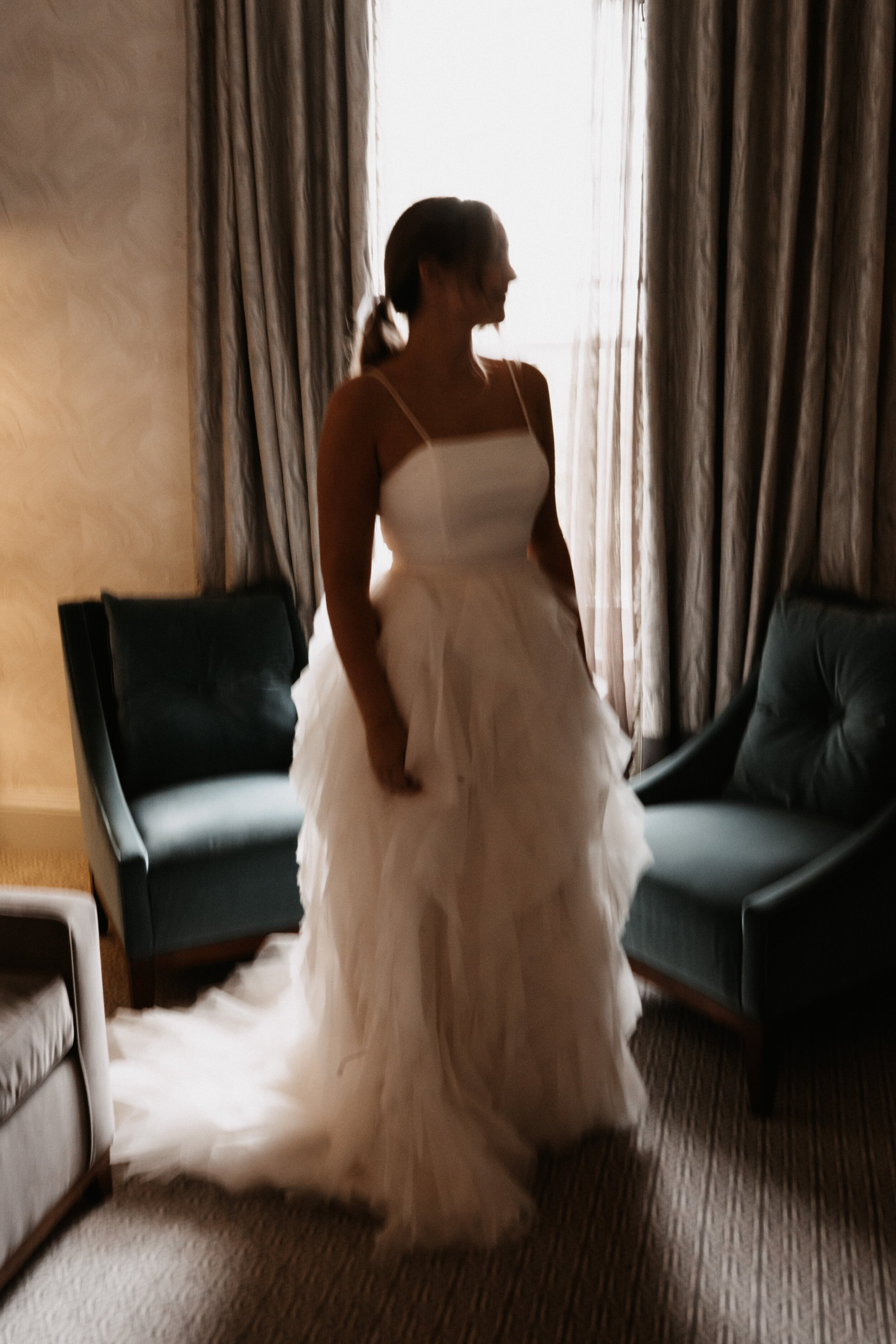 Beautiful bride Sarah wore a wedding dress by Halfpenny London