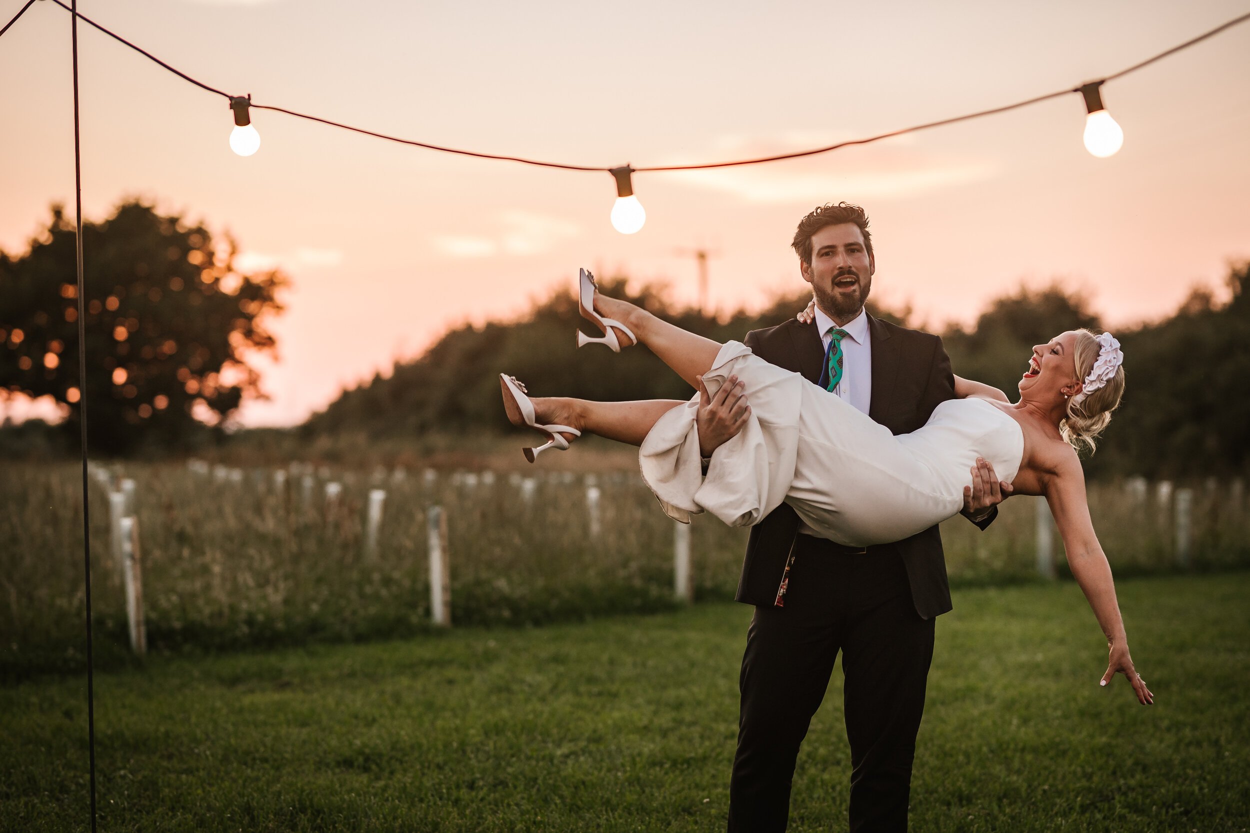 Beautiful bride Charlotte wore a wedding dress by Halfpenny London