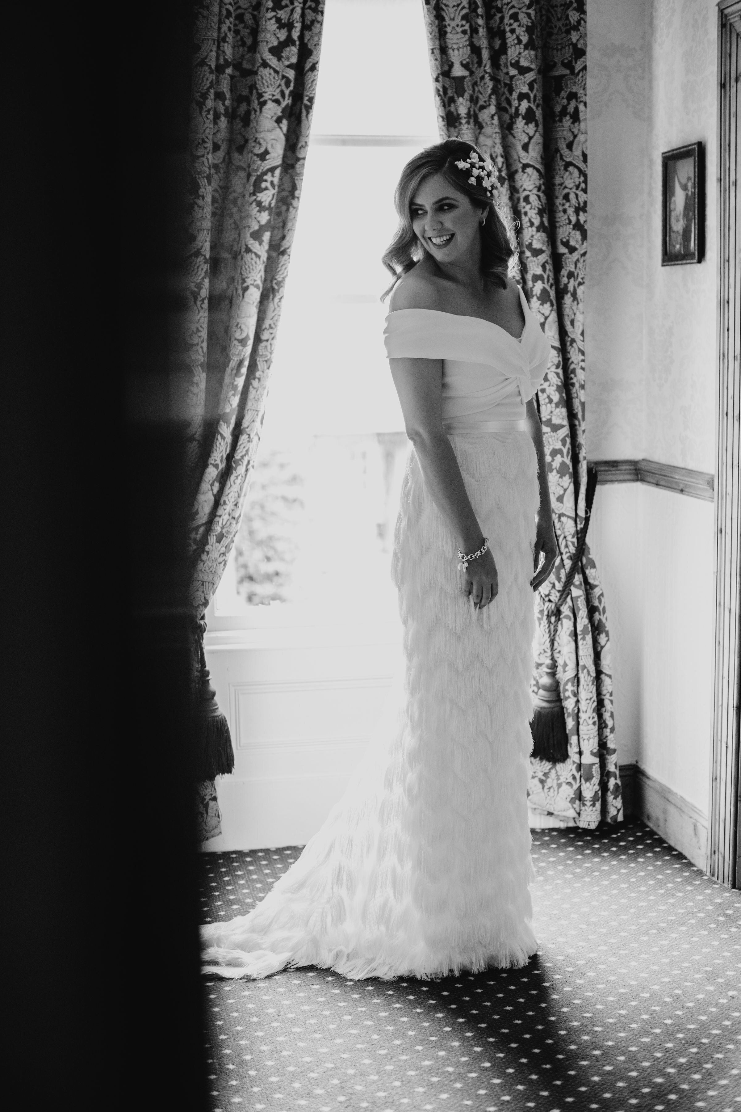Beautiful bride Emma wore a wedding dress by Halfpenny London
