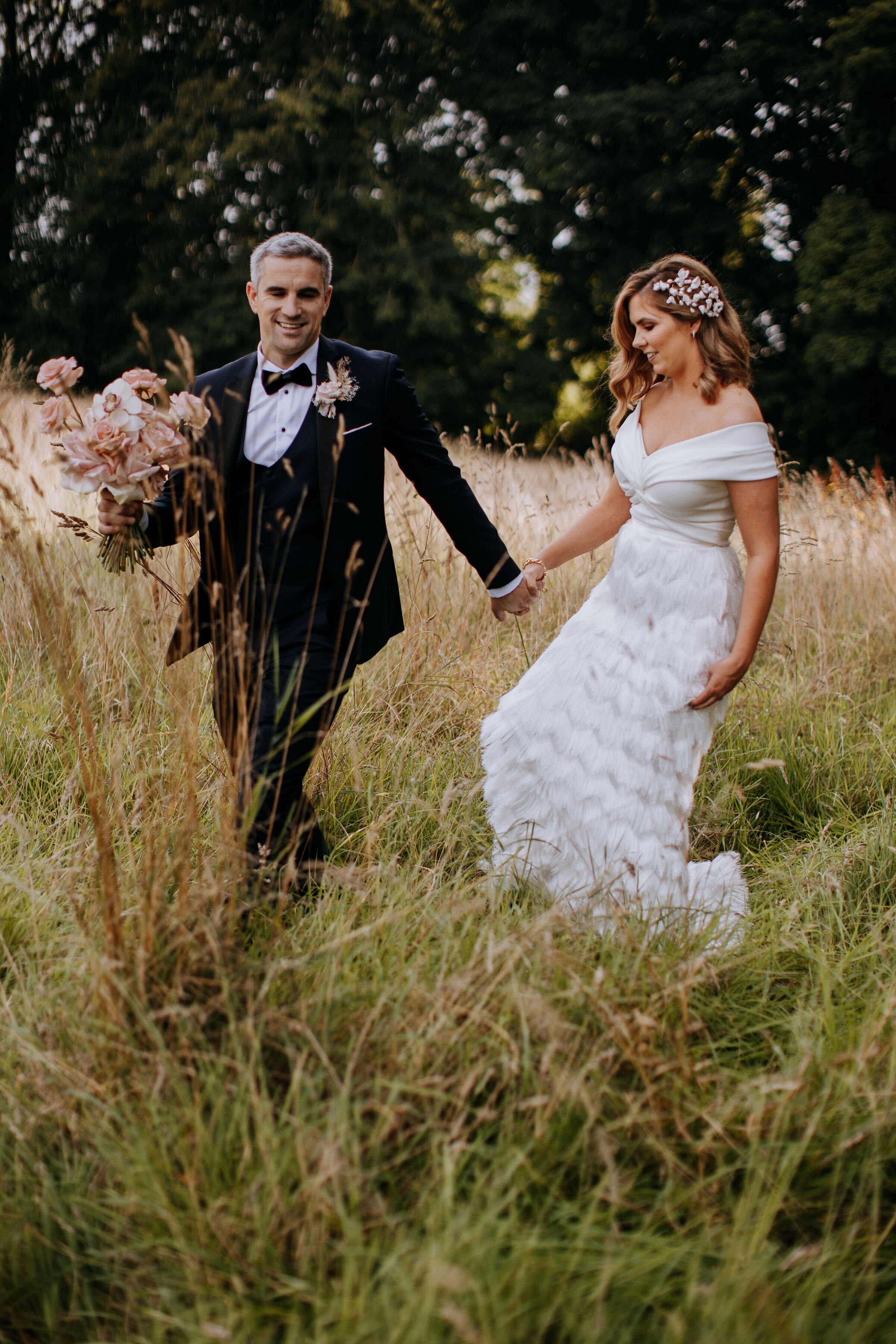 Beautiful bride Emma wore a wedding dress by Halfpenny London